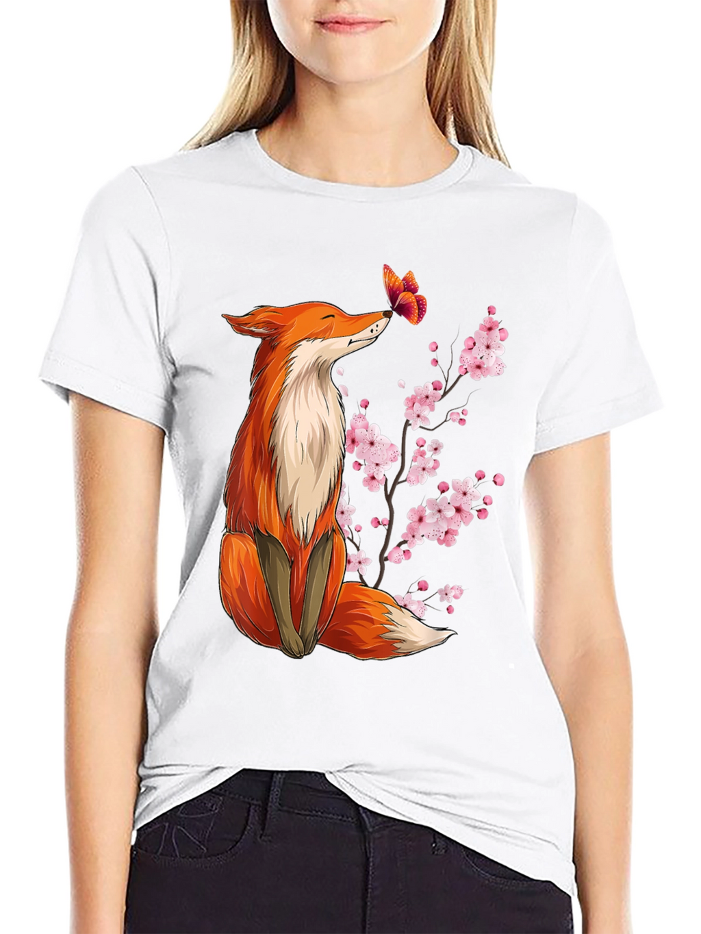 Fox & Butterfly Graphic Tee