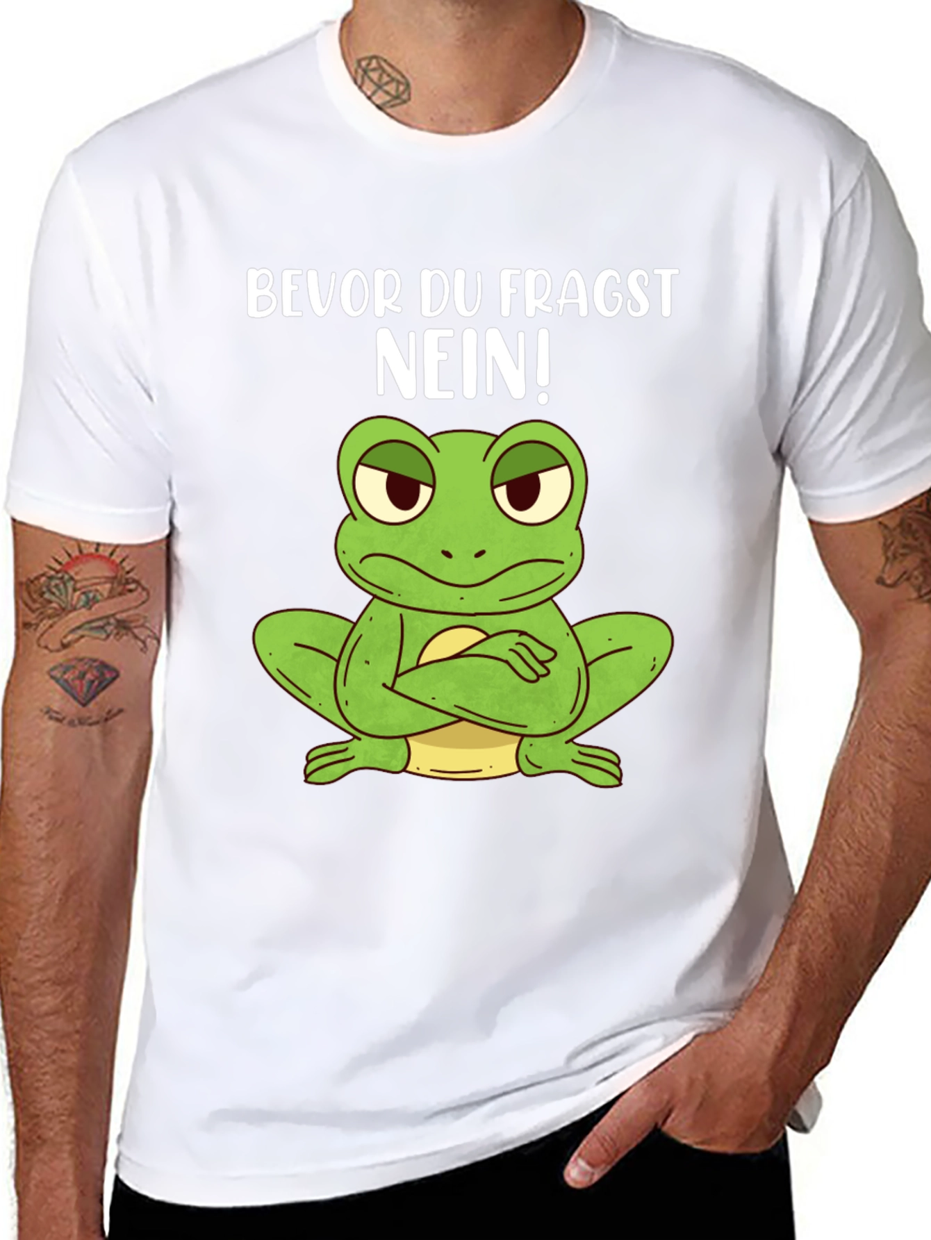 Funny Frog T-Shirt - Bevor Du Fragst NEIN!