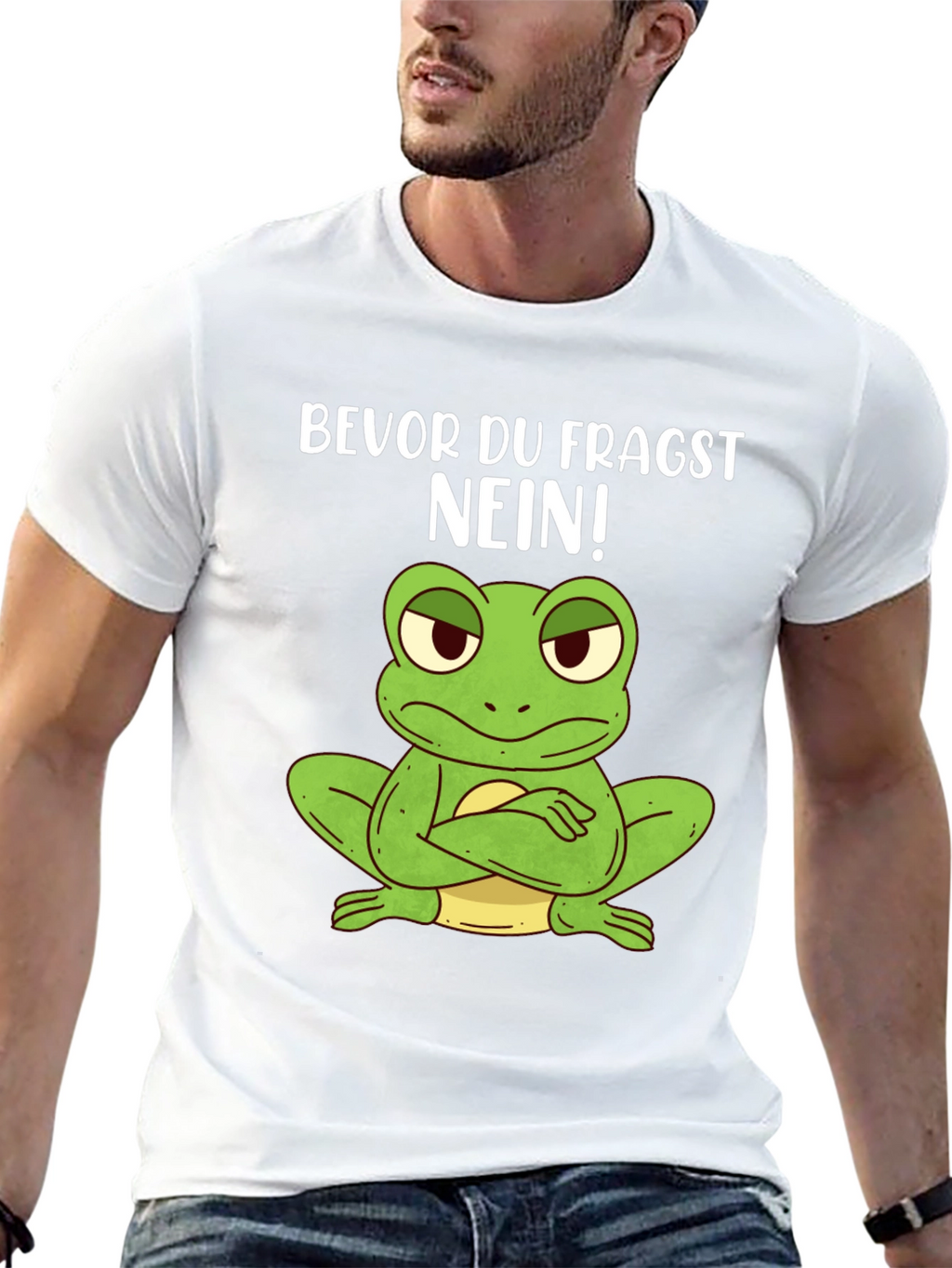 Funny Frog T-Shirt - Bevor Du Fragst NEIN!