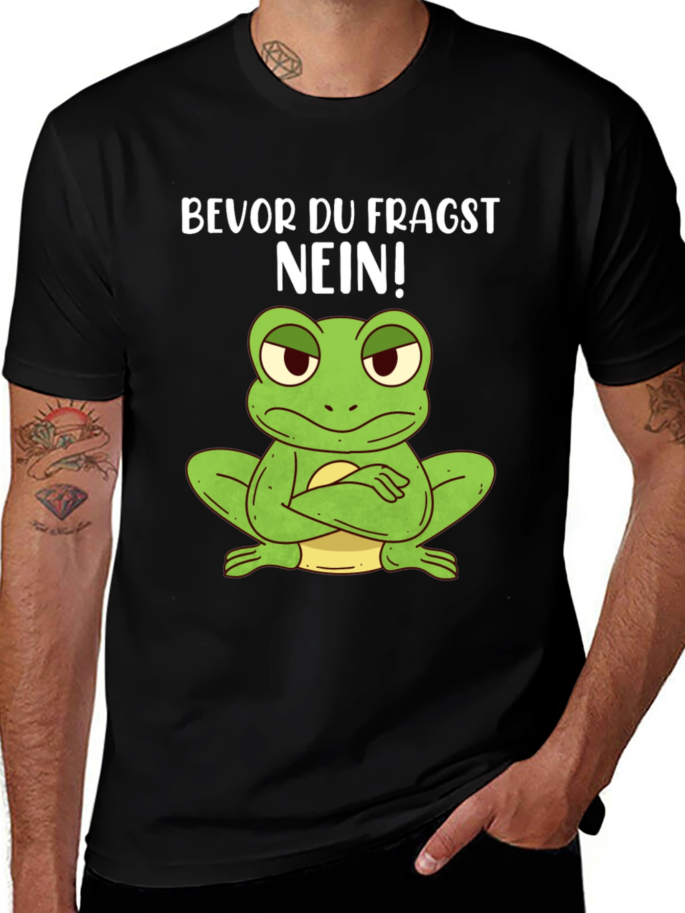 Funny Frog T-Shirt - Bevor Du Fragst NEIN!