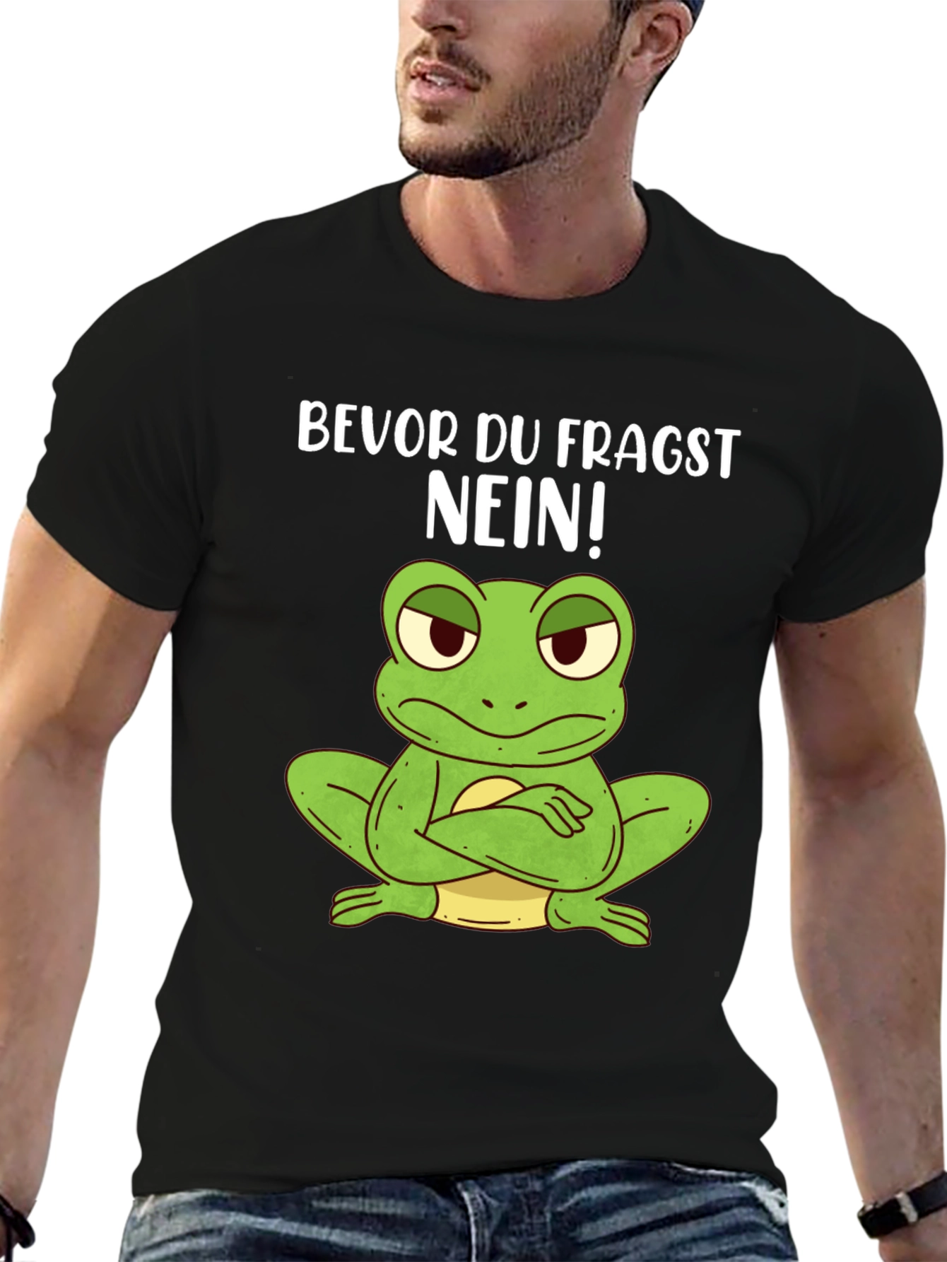 Funny Frog T-Shirt - Bevor Du Fragst NEIN!