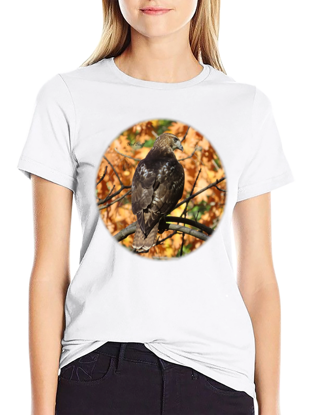 Hawk on Branch Graphic Tee
