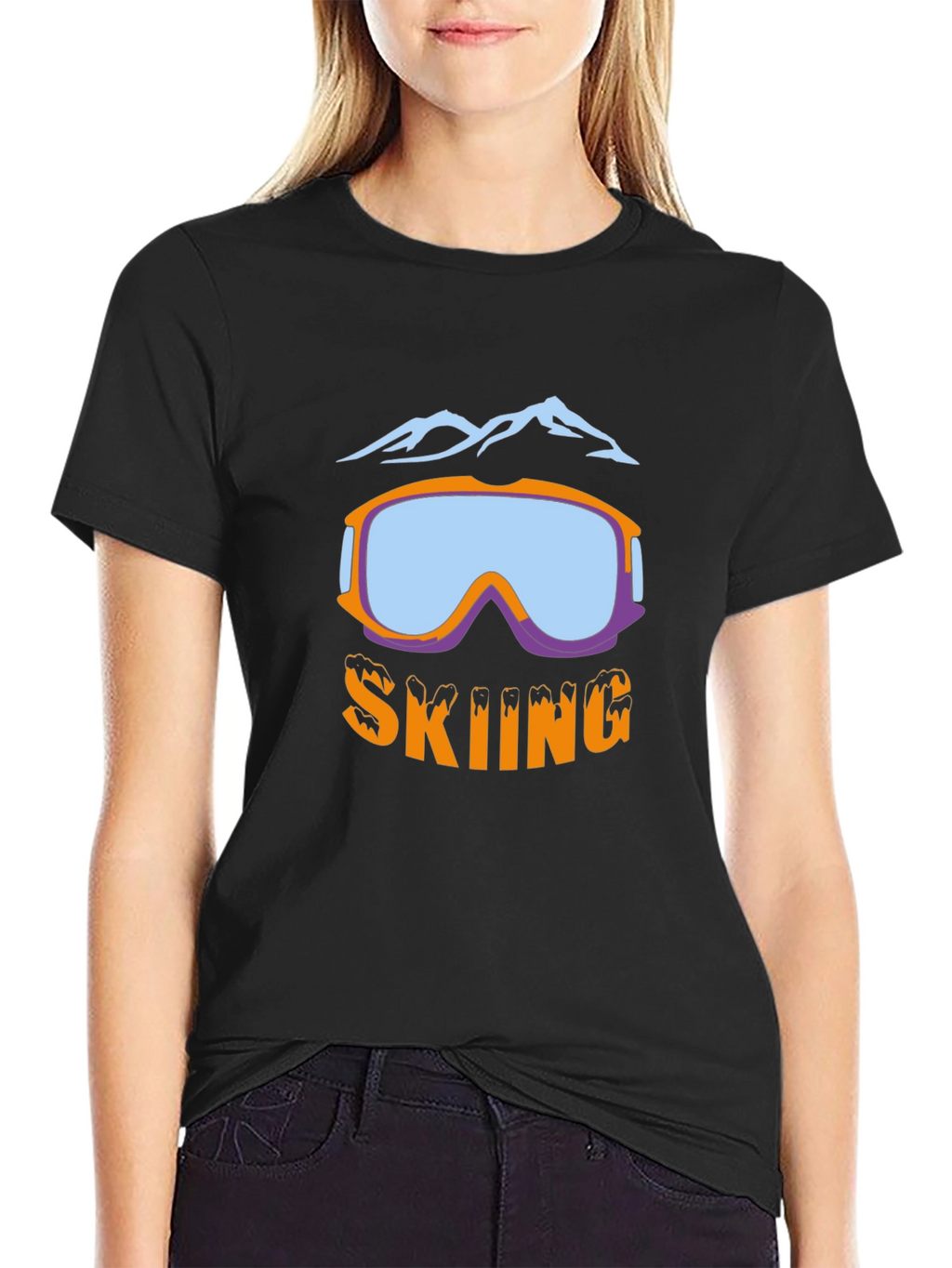 Skiing Graphic T-Shirt - Stylish Winter Sport Apparel
