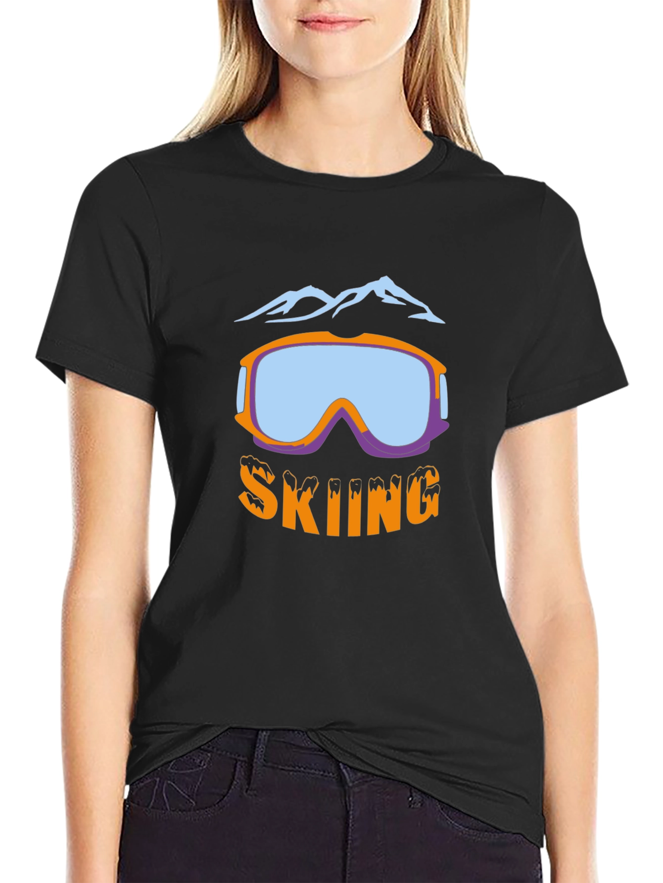 Skiing Graphic T-Shirt - Stylish Winter Sport Apparel