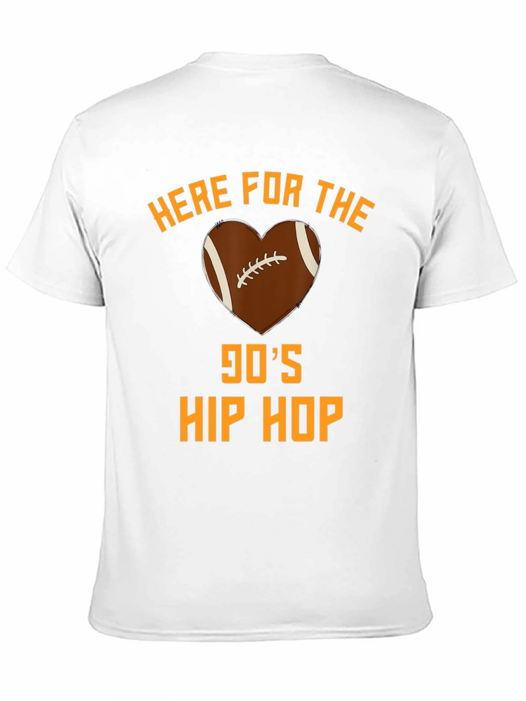 90s Hip Hop Football Heart T-Shirt
