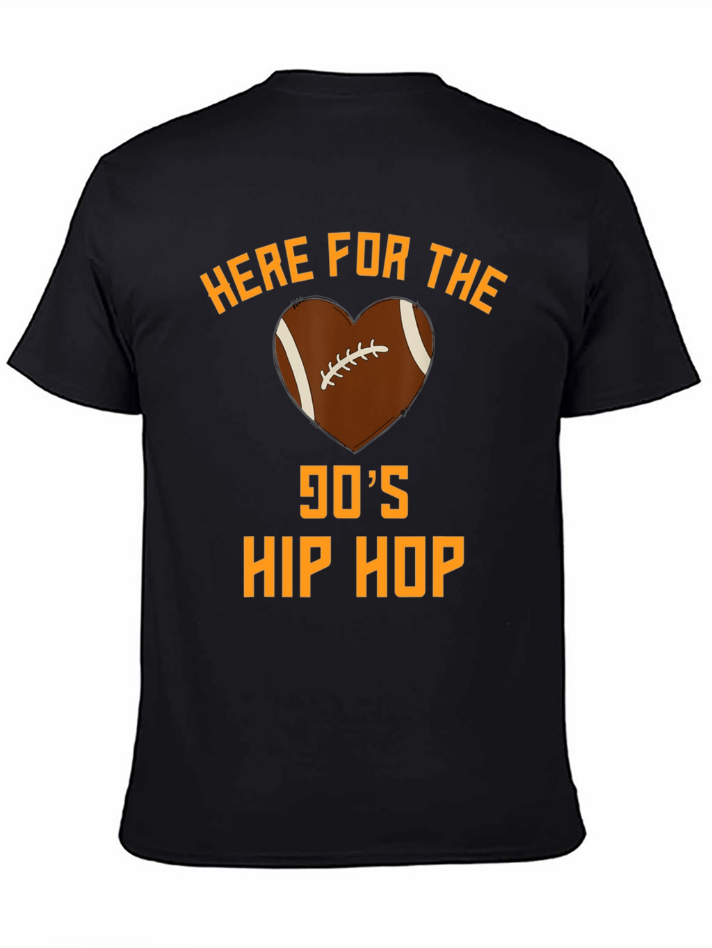 90s Hip Hop Football Heart T-Shirt