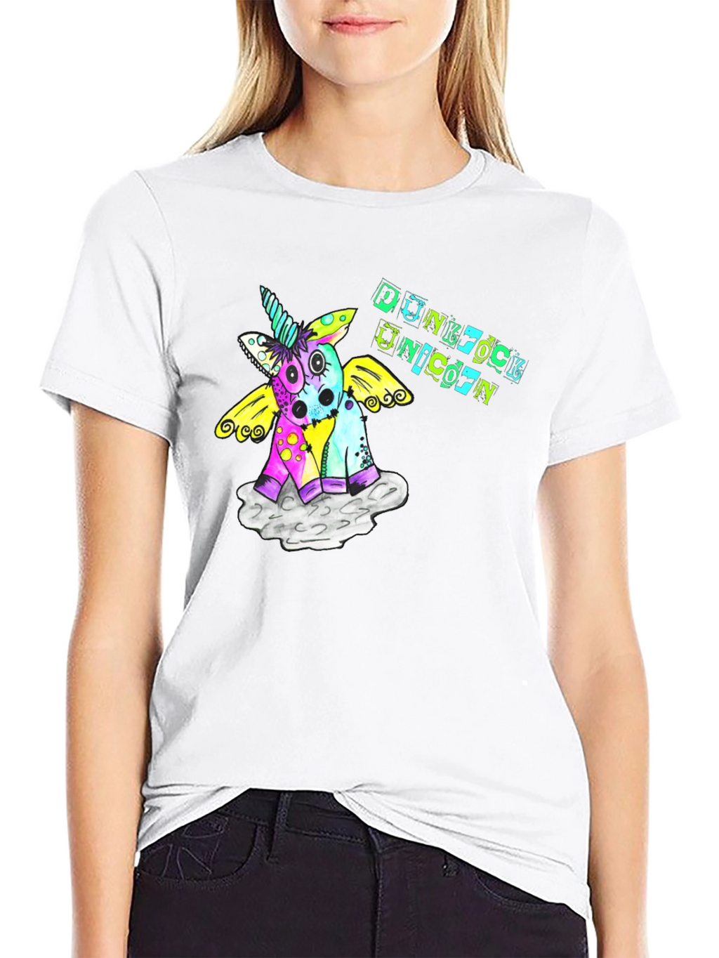 Punk Rock Unicorn Black T-Shirt