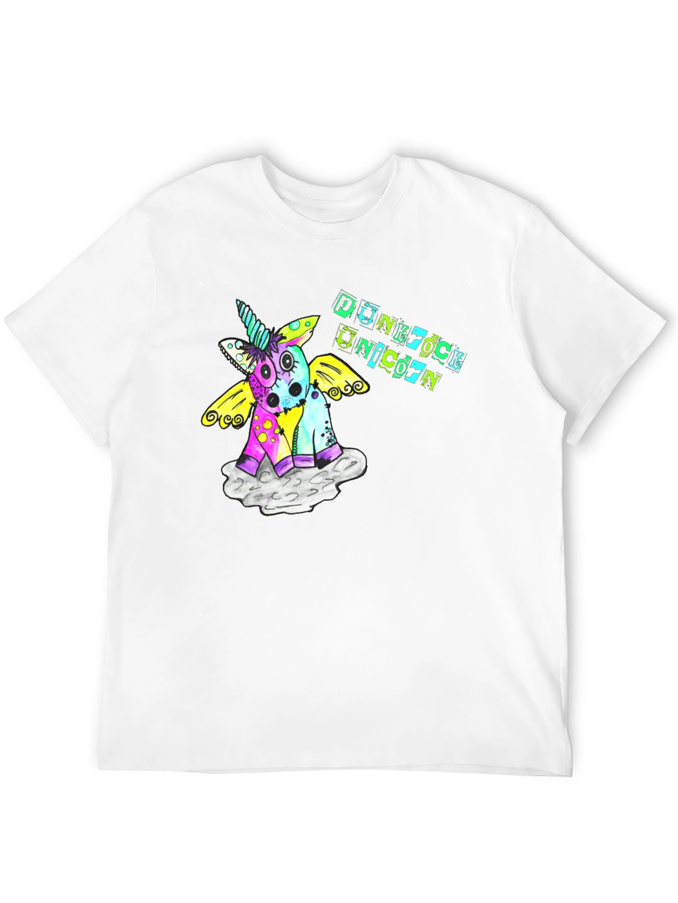Punk Rock Unicorn Black T-Shirt