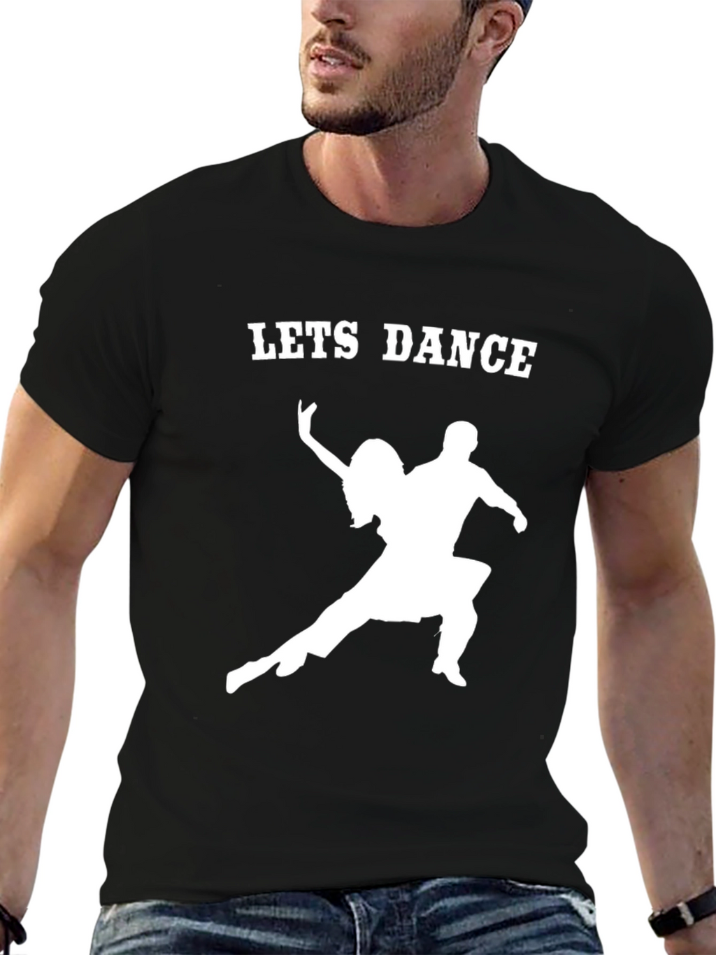 Lets Dance Graphic Tee - Black Cotton Shirt