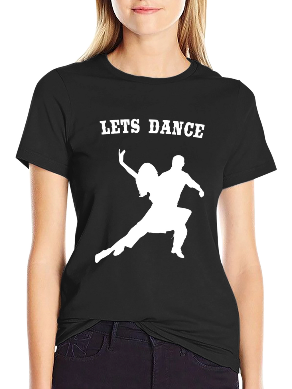 Lets Dance Graphic Tee - Black Cotton Shirt