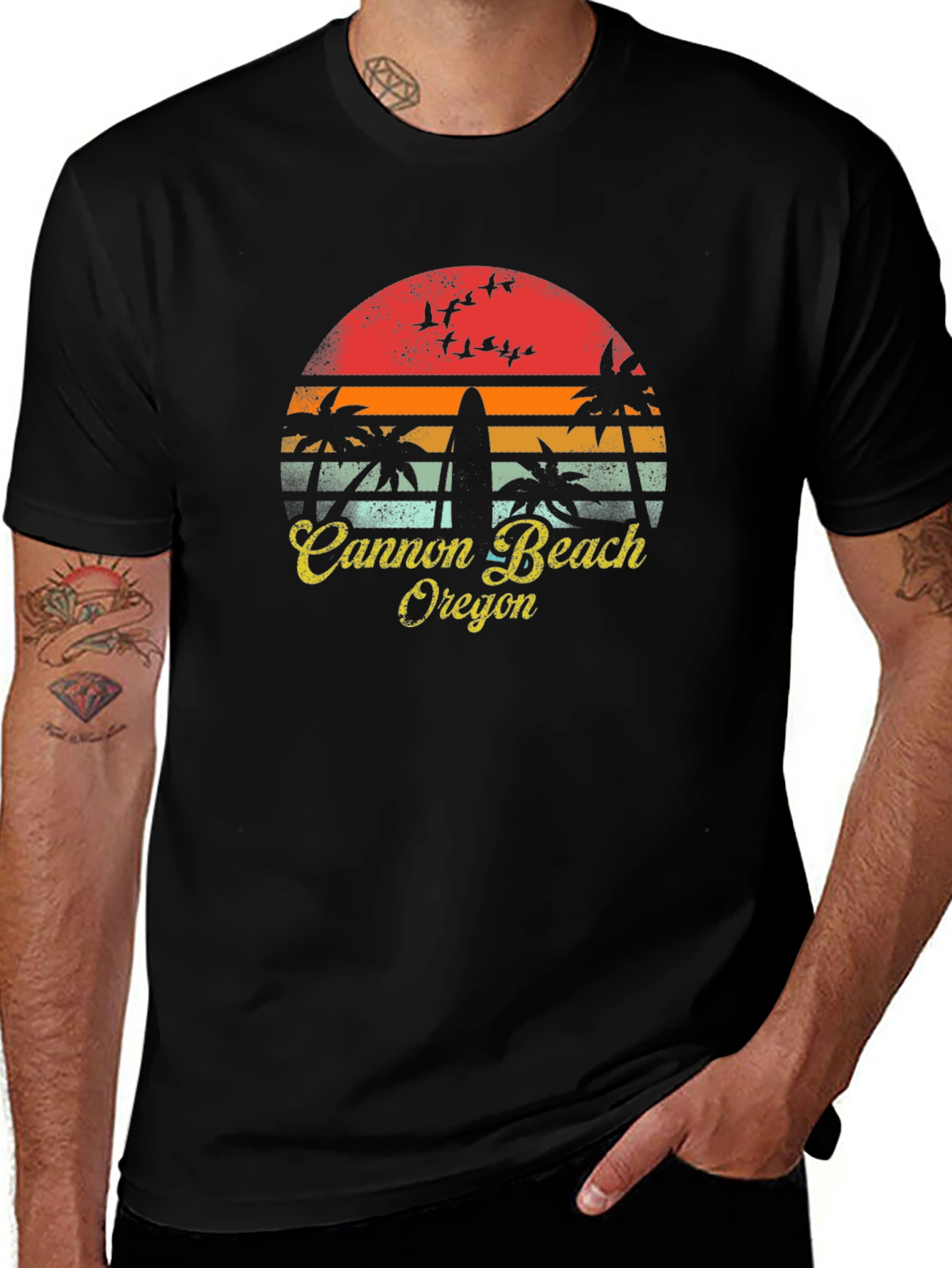 Cannon Beach Oregon T-Shirt Vintage Style