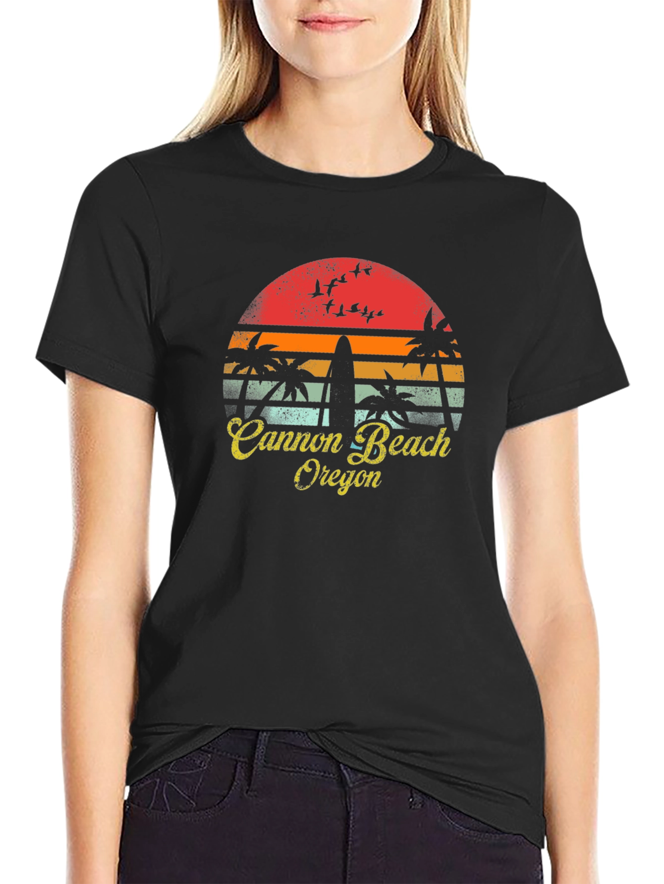 Cannon Beach Oregon T-Shirt Vintage Style