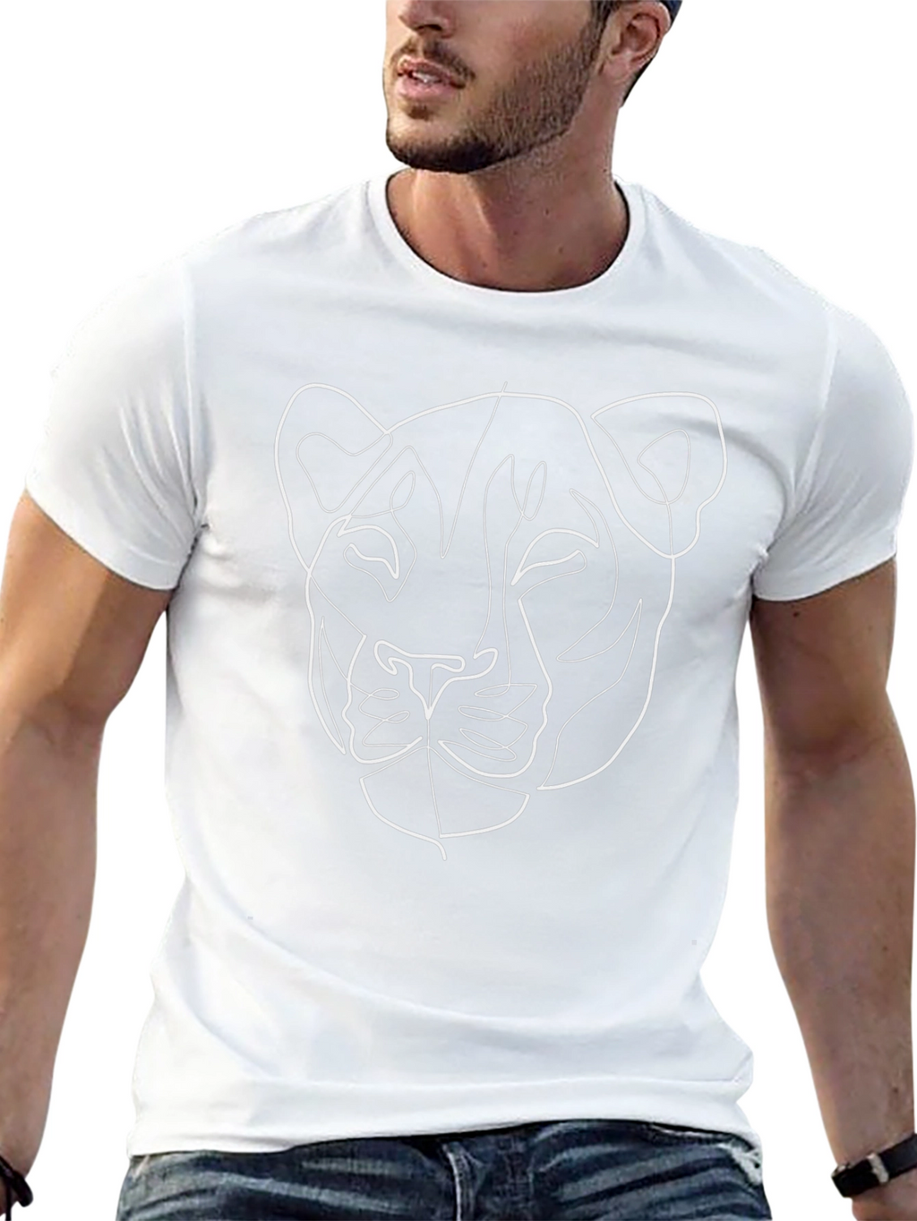 Minimalist Lioness Graphic T-Shirt