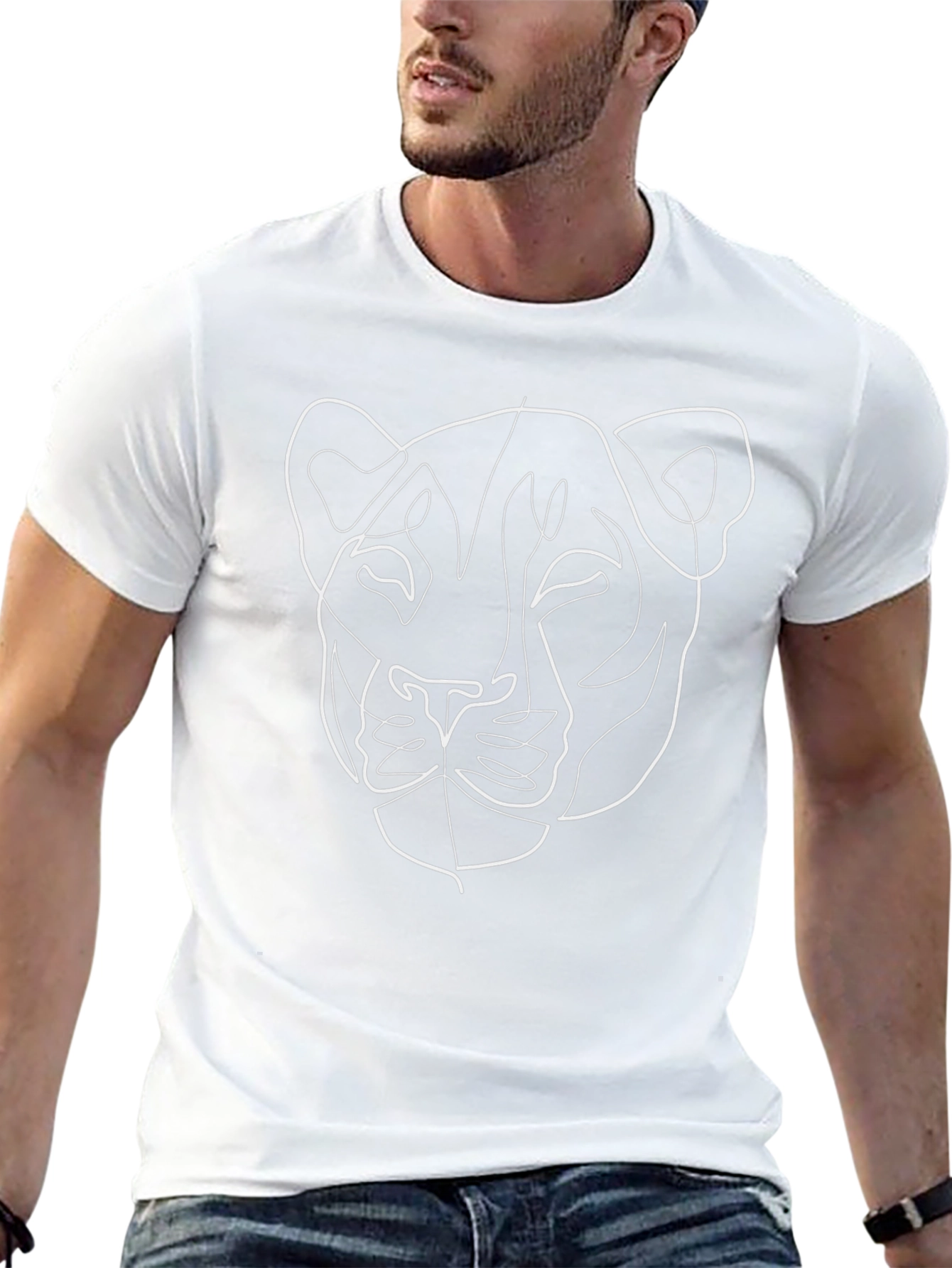 Minimalist Lioness Graphic T-Shirt