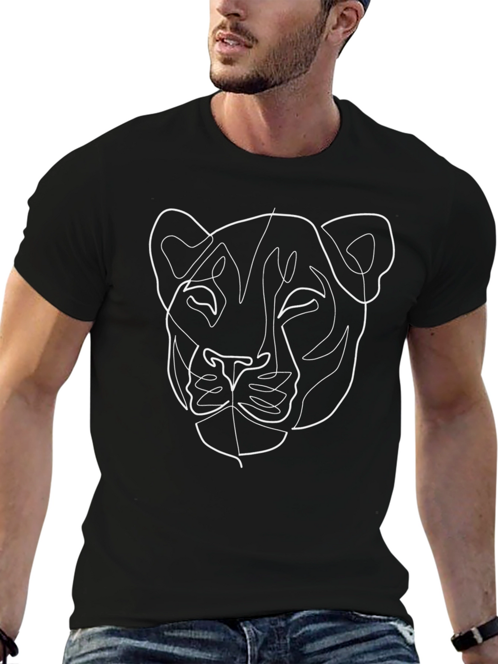 Minimalist Lioness Graphic T-Shirt