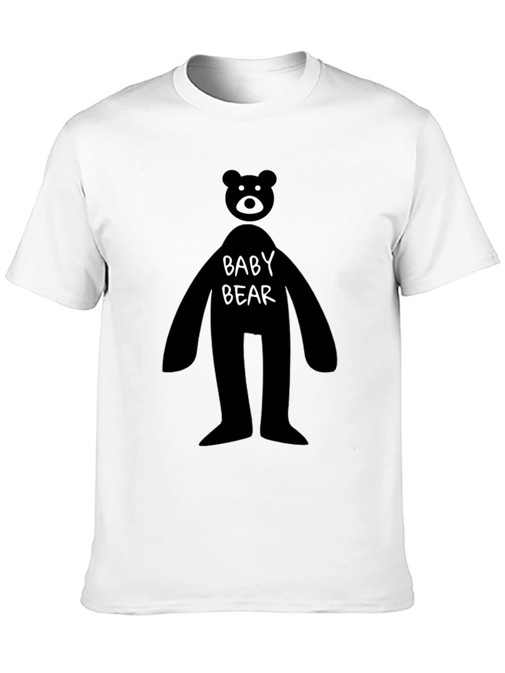 Baby Bear Graphic Tee - Mens Black Cotton T-Shirt