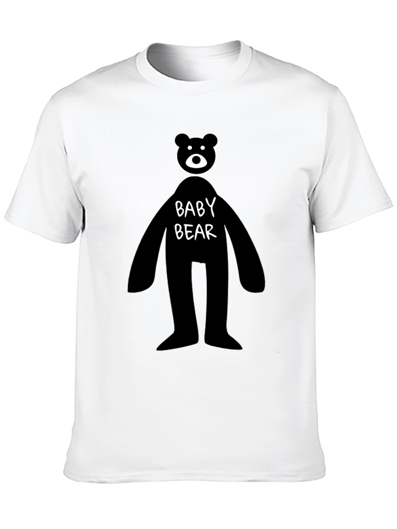 Baby Bear Graphic Tee - Mens Black Cotton T-Shirt