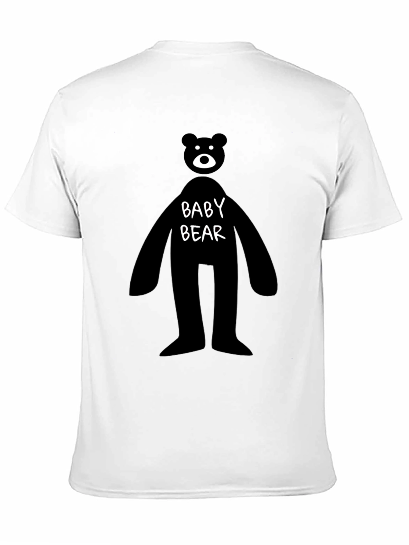 Baby Bear Graphic Tee - Mens Black Cotton T-Shirt