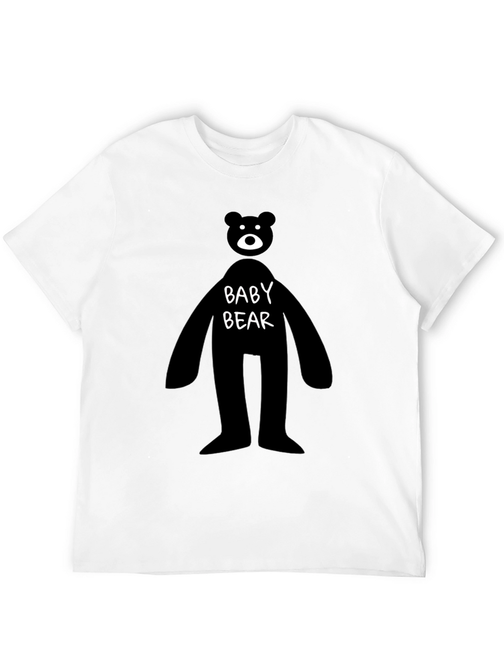 Baby Bear Graphic Tee - Mens Black Cotton T-Shirt