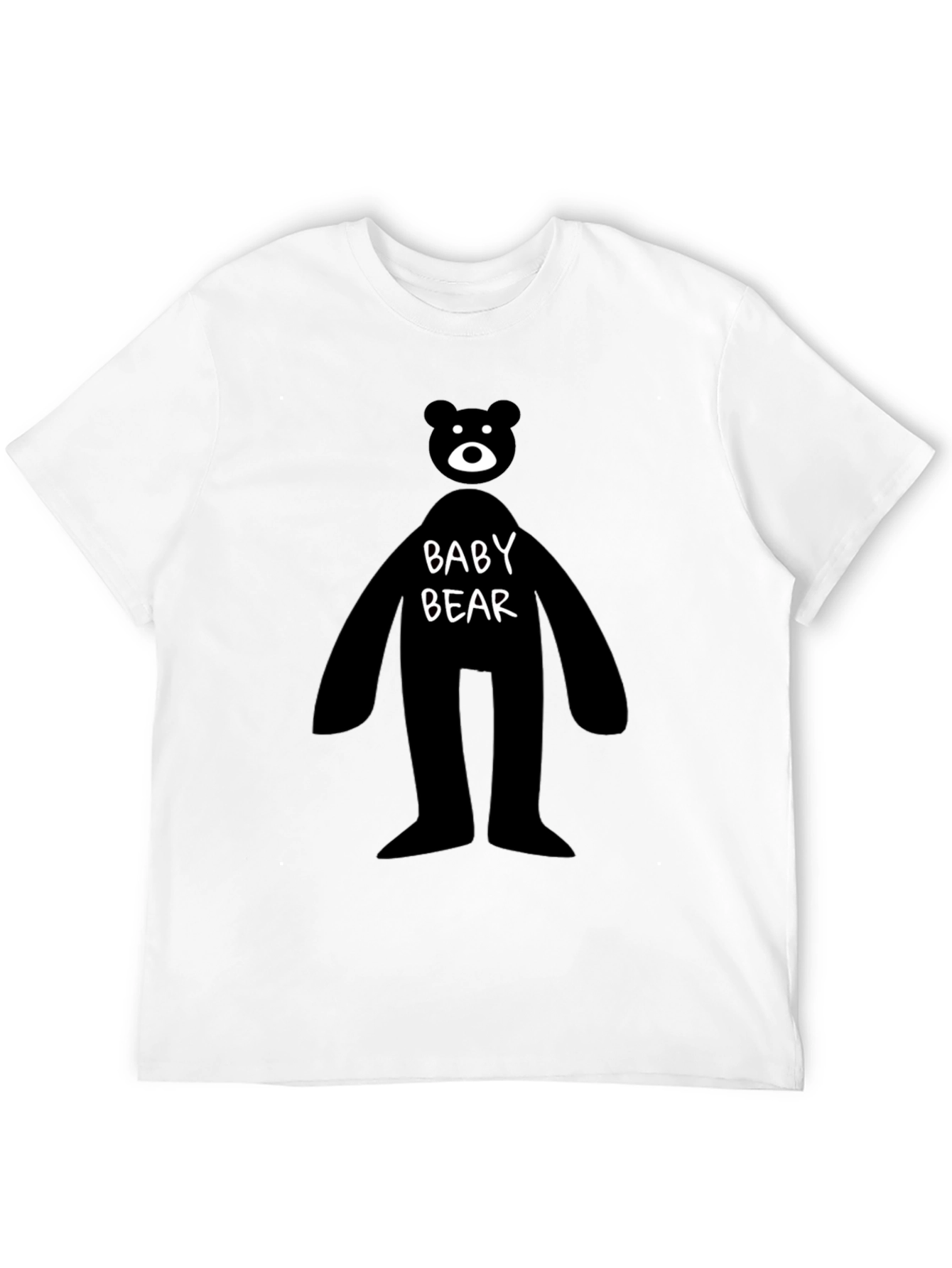 Baby Bear Graphic Tee - Mens Black Cotton T-Shirt