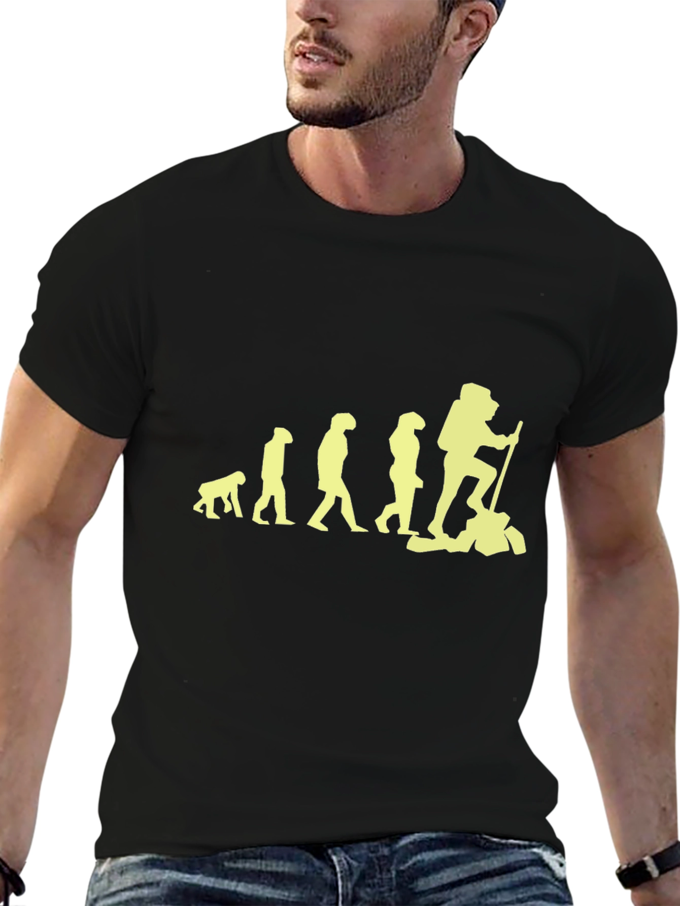 Hiking Evolution Graphic Tee - Black