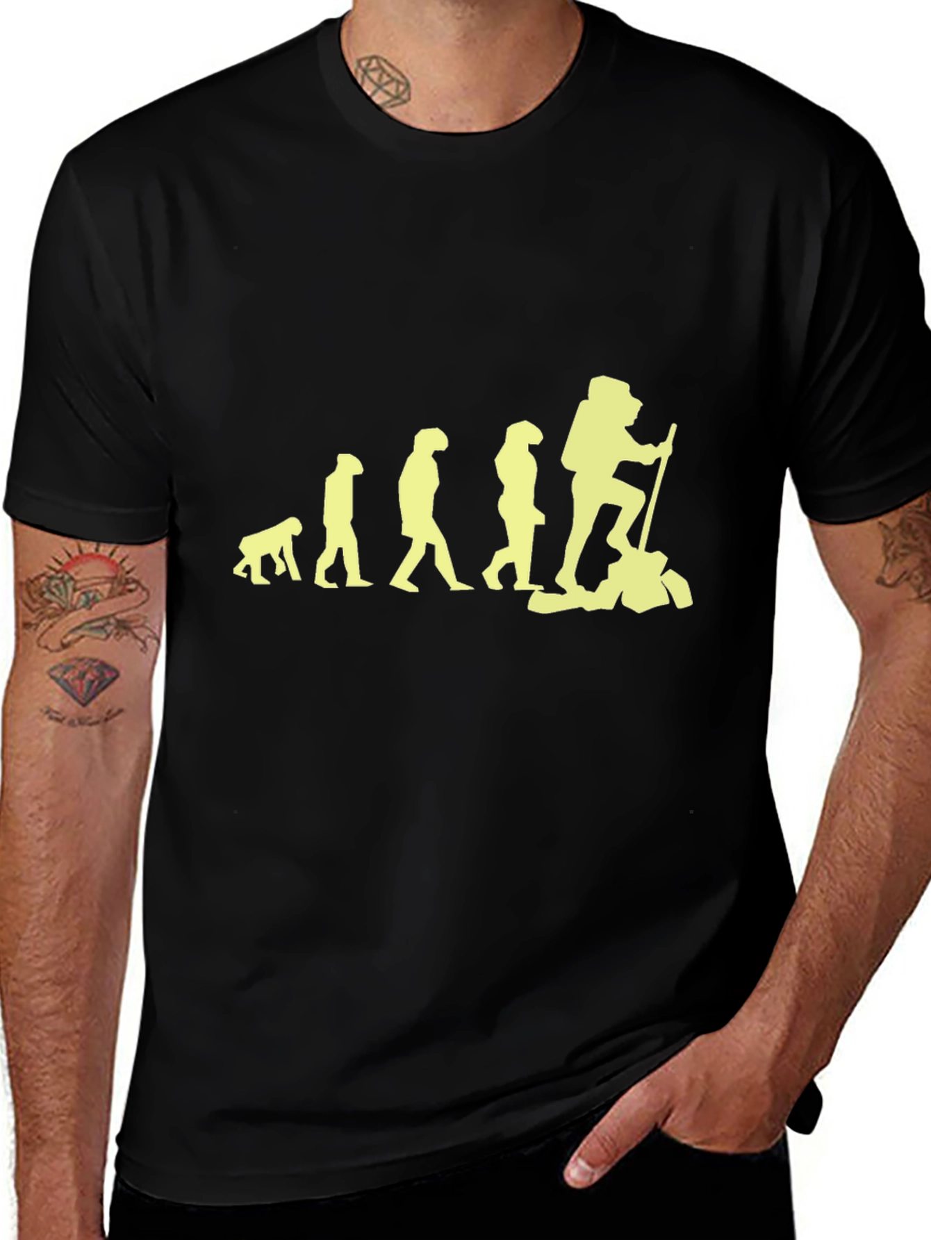 Hiking Evolution Graphic Tee - Black