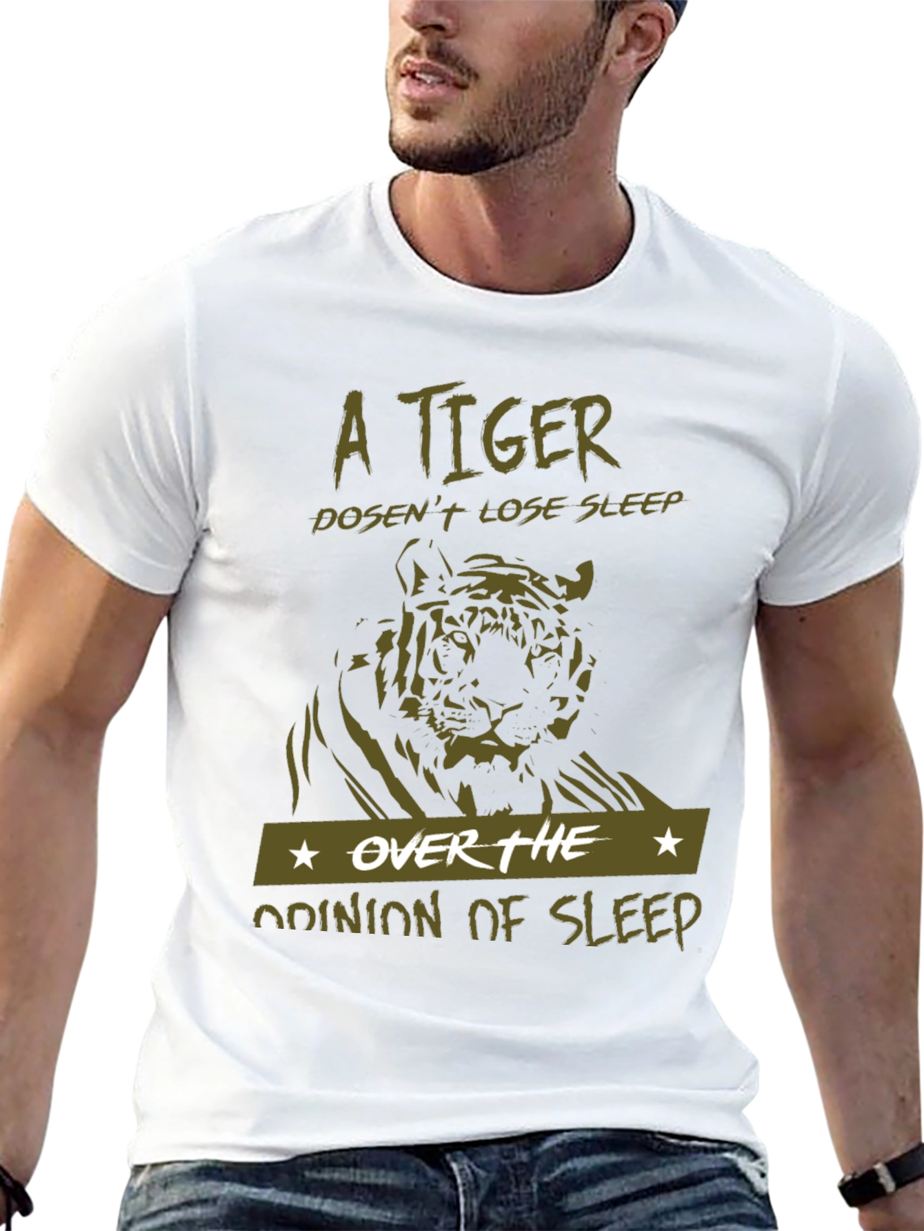A Tiger Doesnt Lose Sleep Black T-Shirt