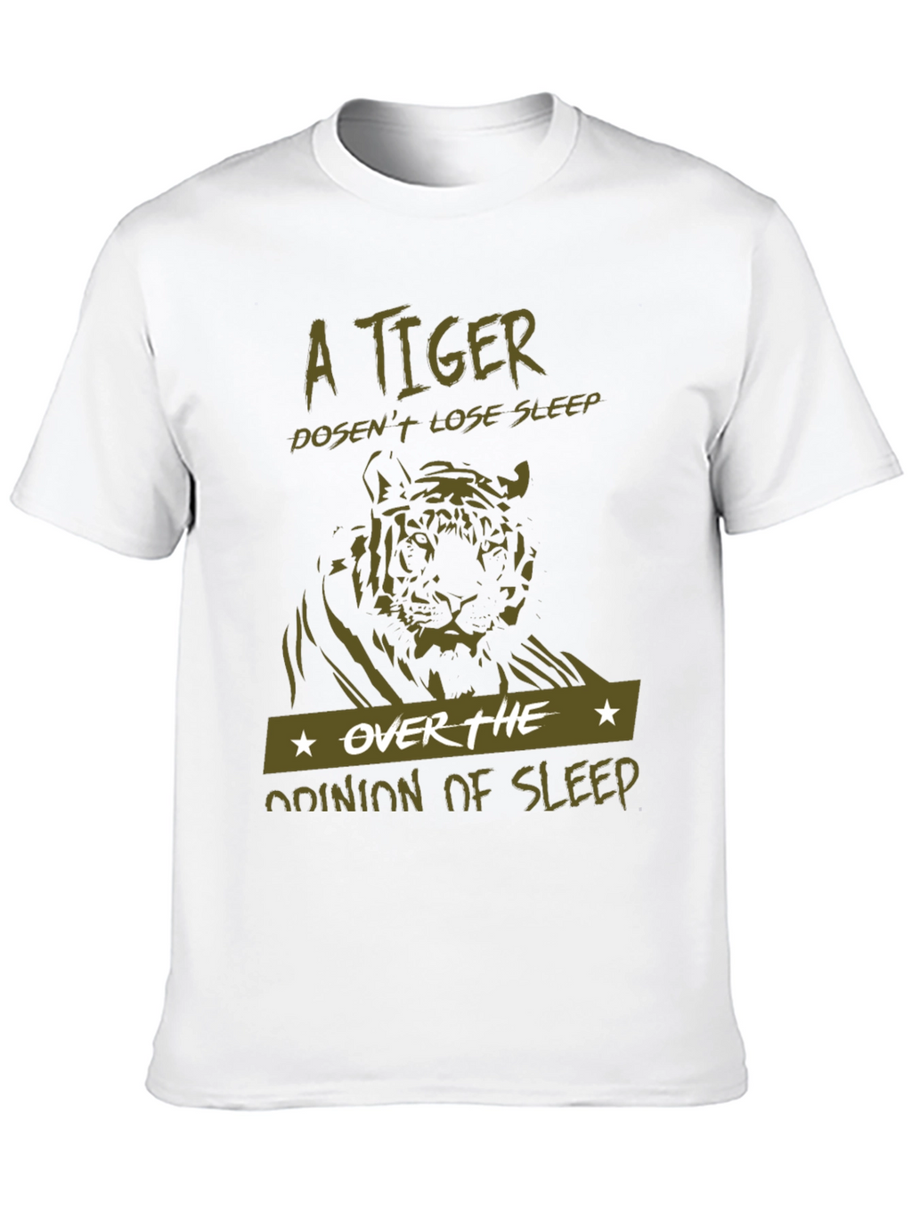 A Tiger Doesnt Lose Sleep Black T-Shirt