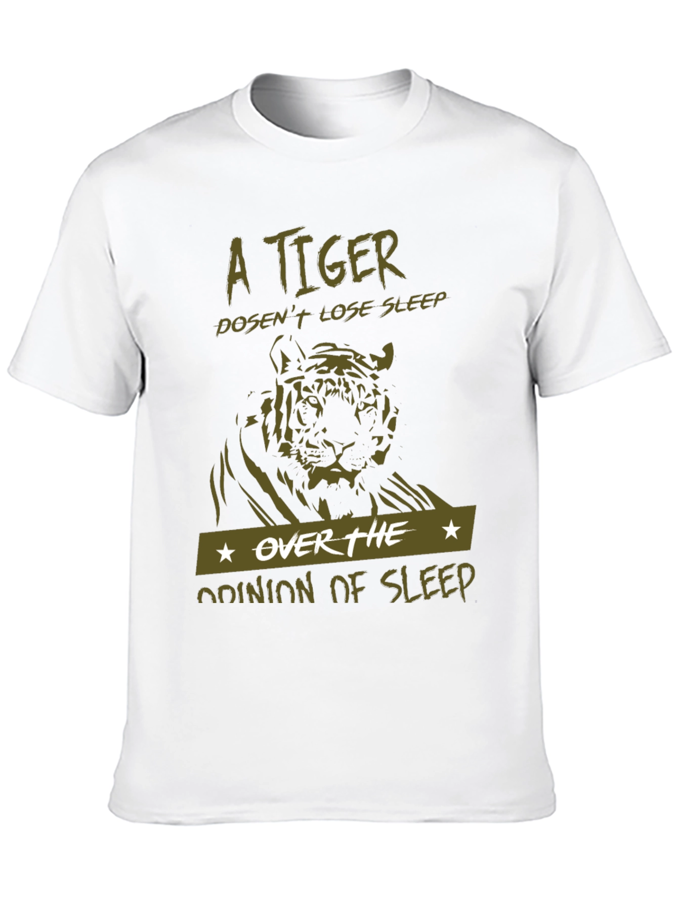 A Tiger Doesnt Lose Sleep Black T-Shirt