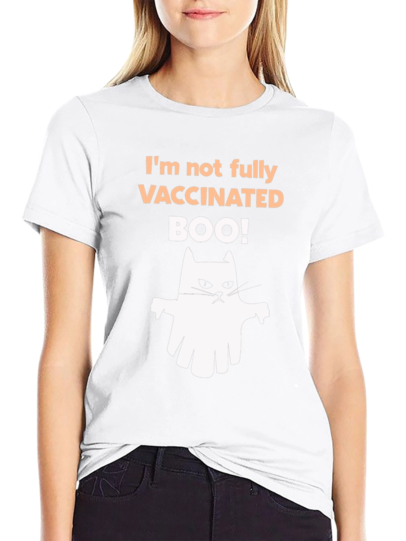 Vaccinated Boo! Halloween Ghost T-Shirt