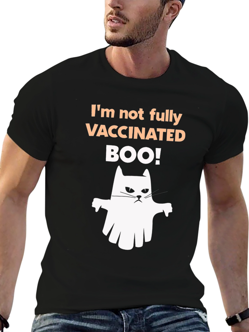 Vaccinated Boo! Halloween Ghost T-Shirt