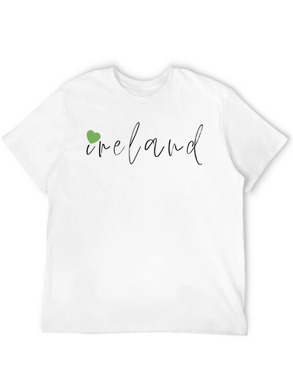 Ireland Heart Graphic Tee - Black Short Sleeve