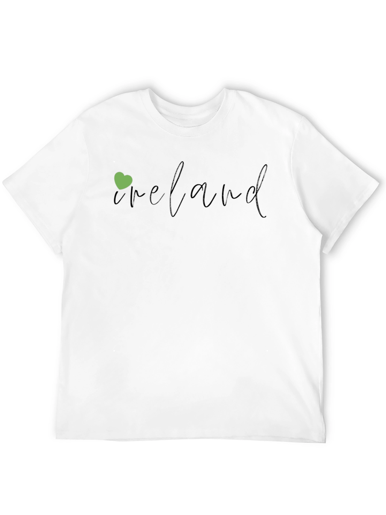Ireland Heart Graphic Tee - Black Short Sleeve