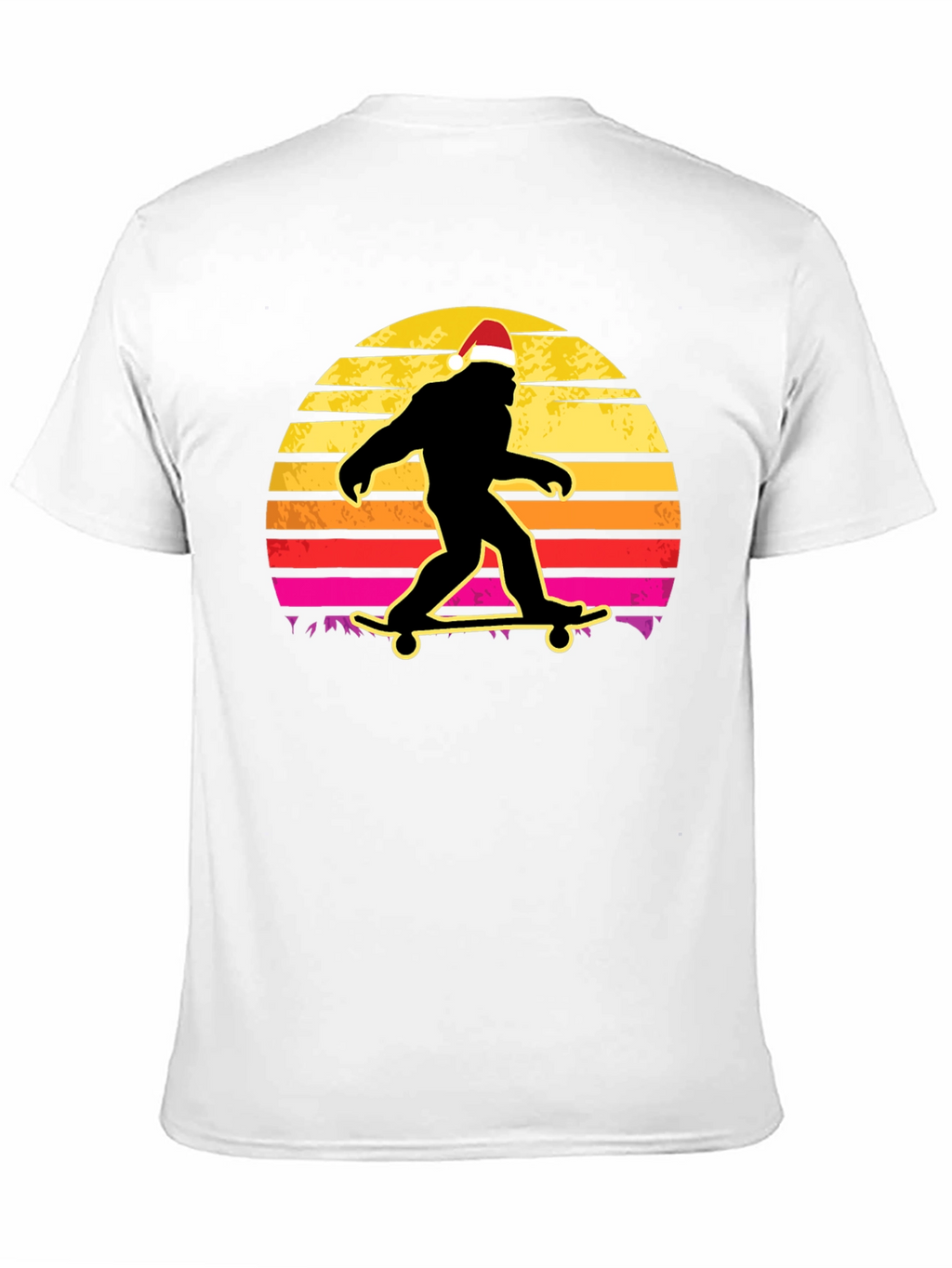 Bigfoot Santa Skateboarding T-Shirt