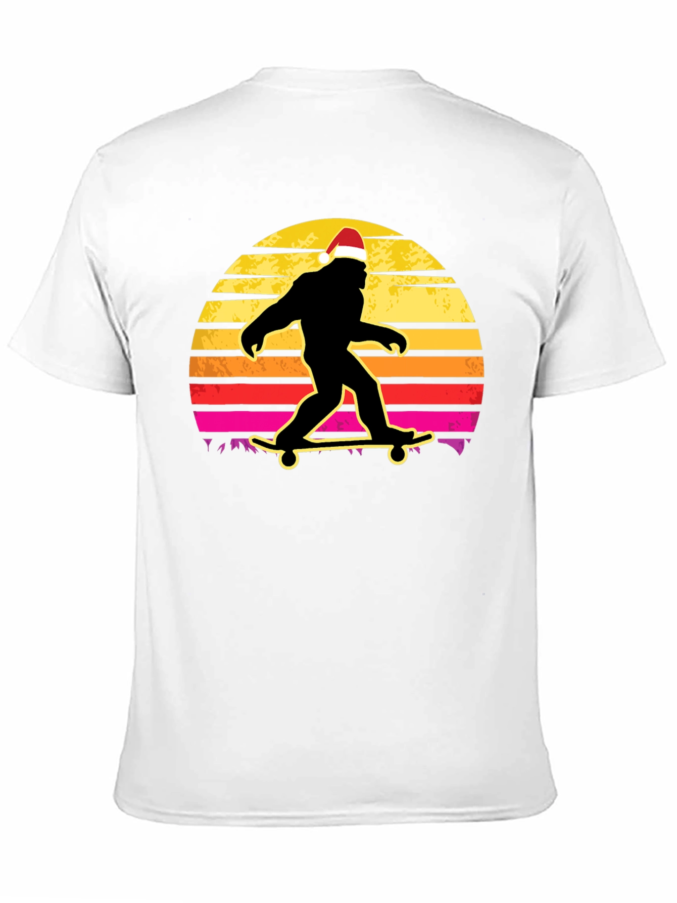 Bigfoot Santa Skateboarding T-Shirt