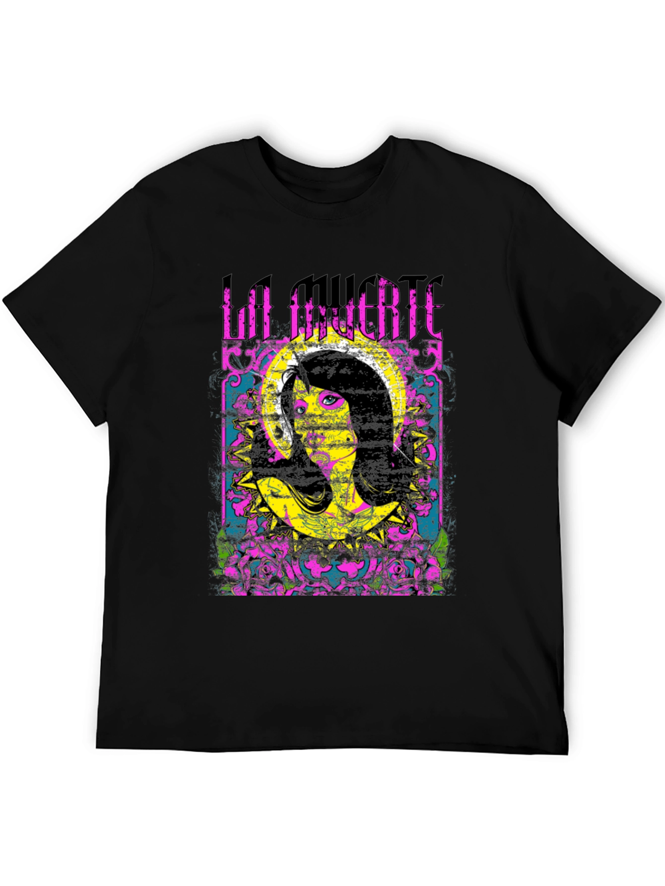 La Muerte Graphic Print Black T-Shirt
