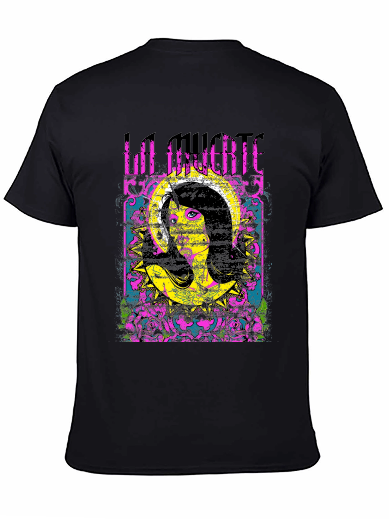 La Muerte Graphic Print Black T-Shirt