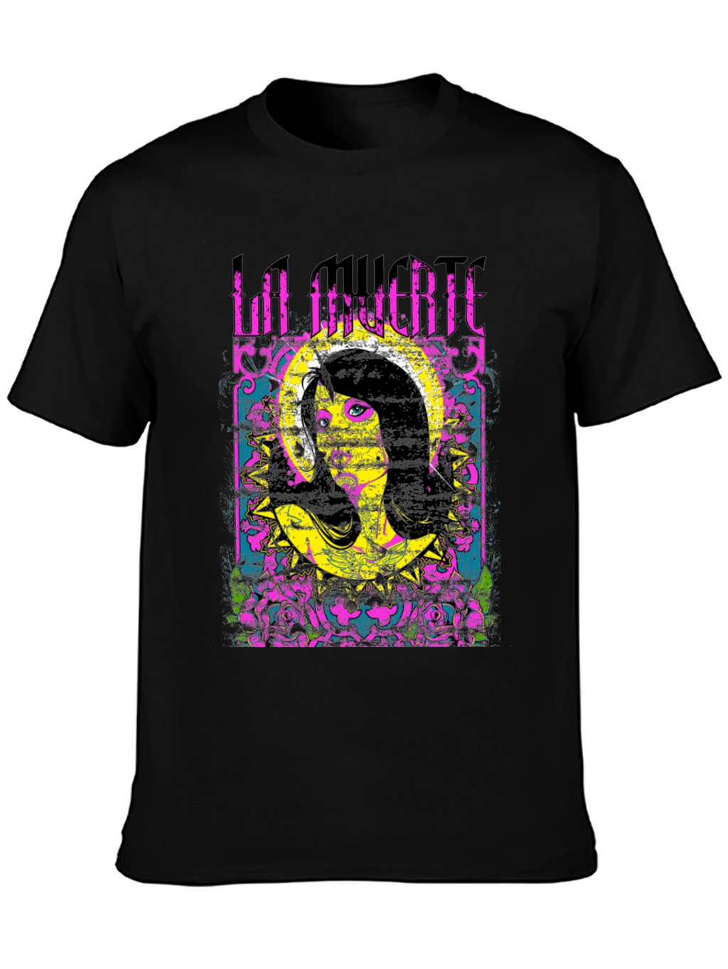 La Muerte Graphic Print Black T-Shirt