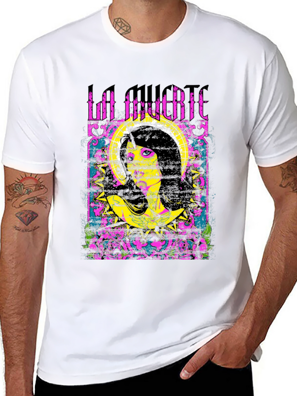 La Muerte Graphic Print Black T-Shirt