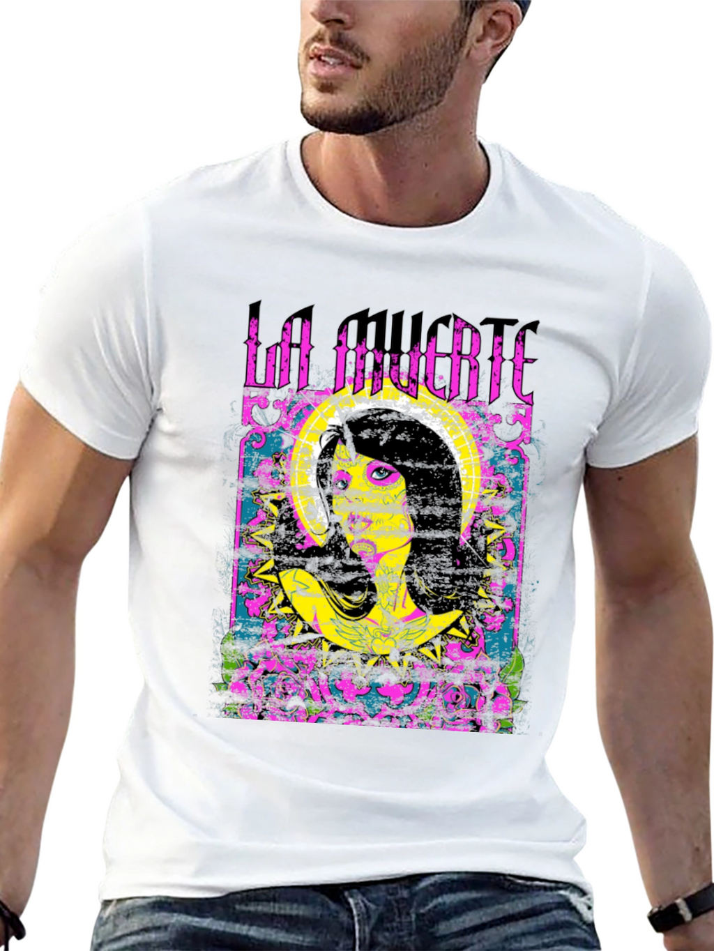 La Muerte Graphic Print Black T-Shirt