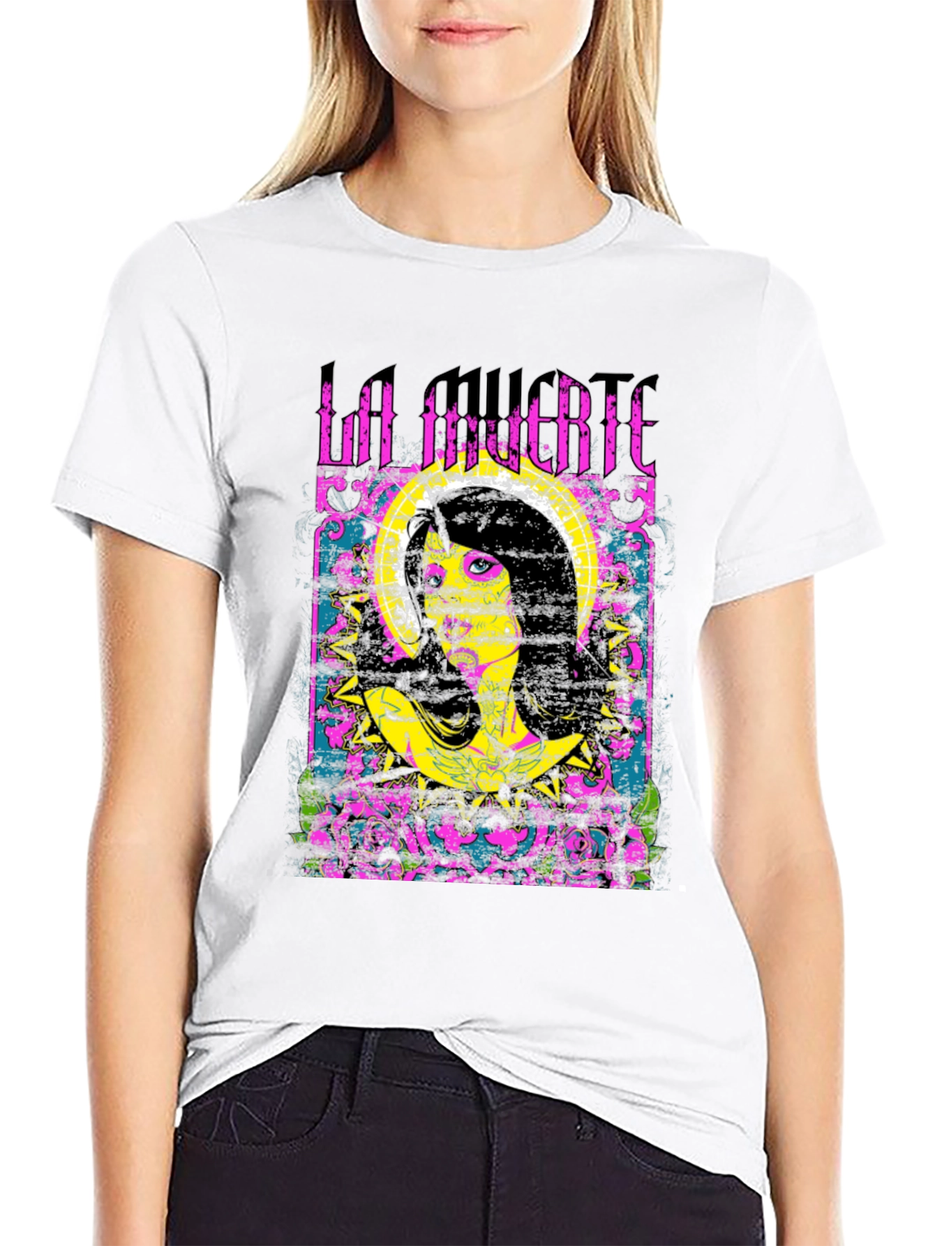 La Muerte Graphic Print Black T-Shirt