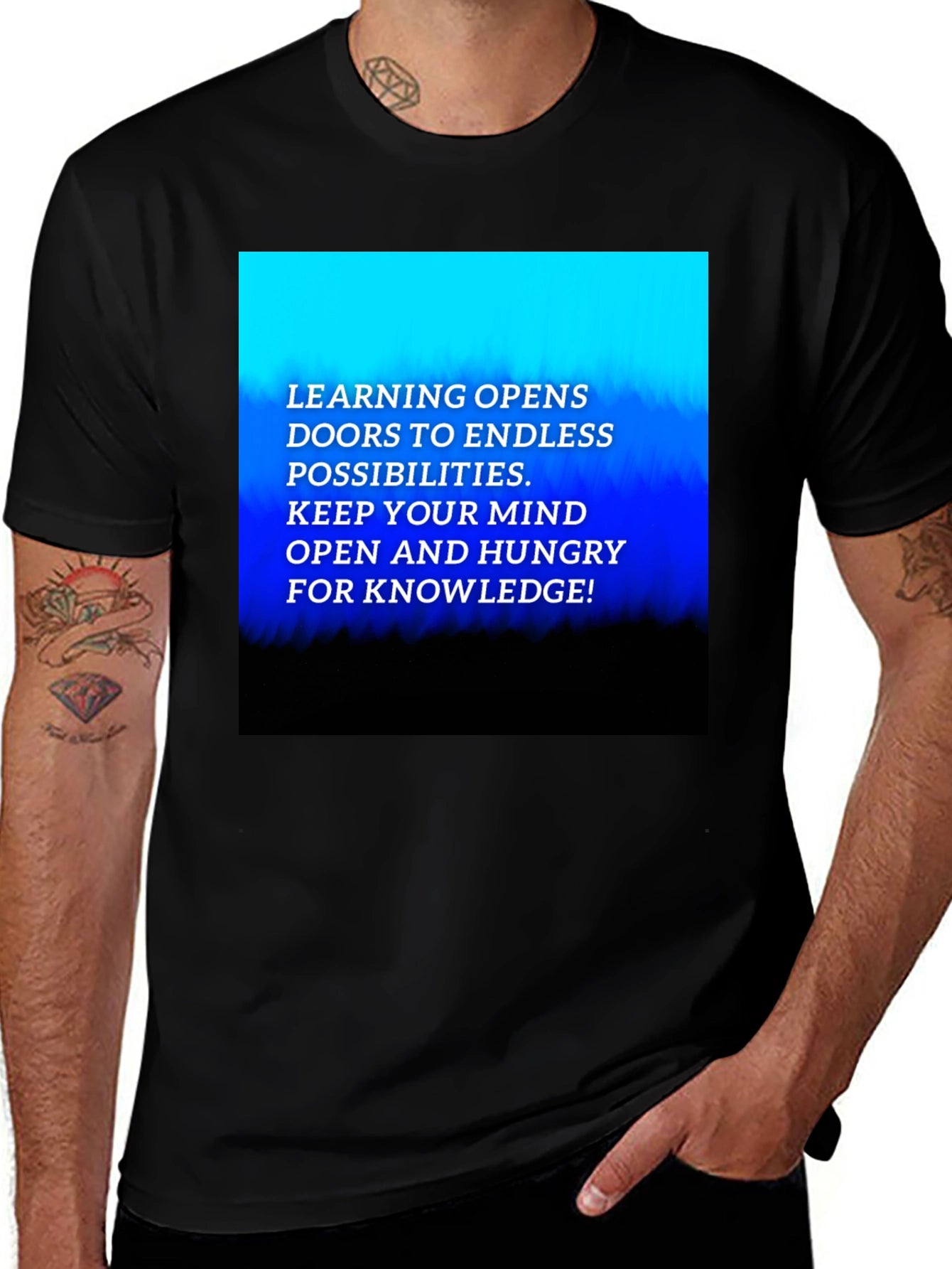 Inspirational Learning Graphic Tee - Knowledge is Key