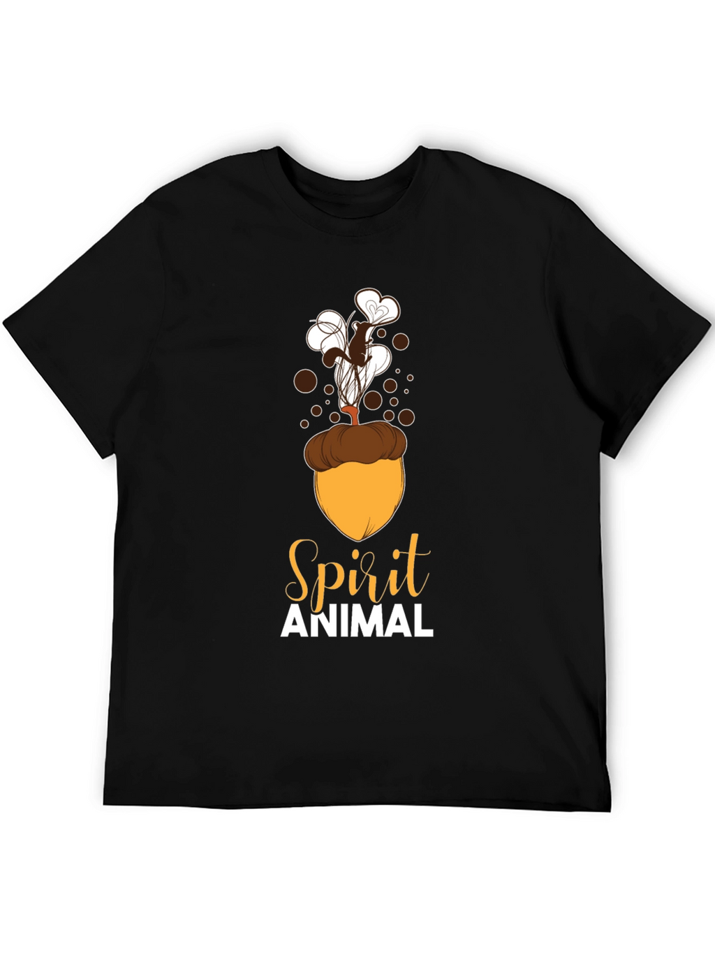 Spirit Animal Squirrel Acorn Design T-Shirt