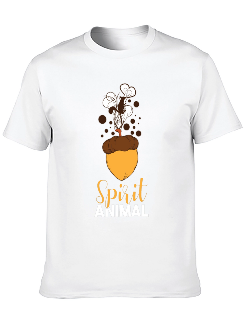 Spirit Animal Squirrel Acorn Design T-Shirt