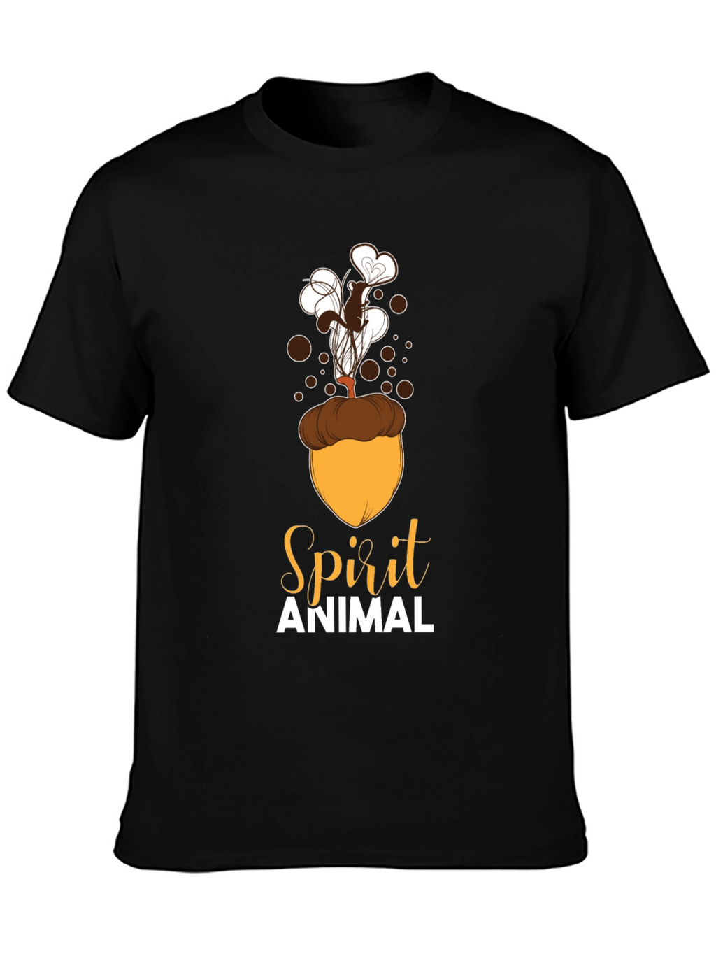 Spirit Animal Squirrel Acorn Design T-Shirt