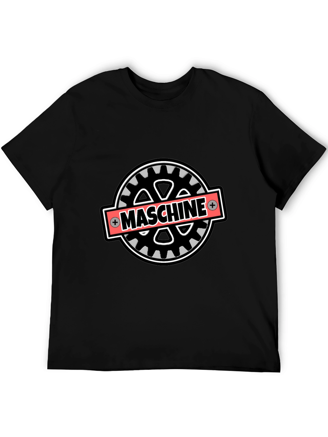 Maschine Graphic Tee - Black Cotton Blend T-Shirt
