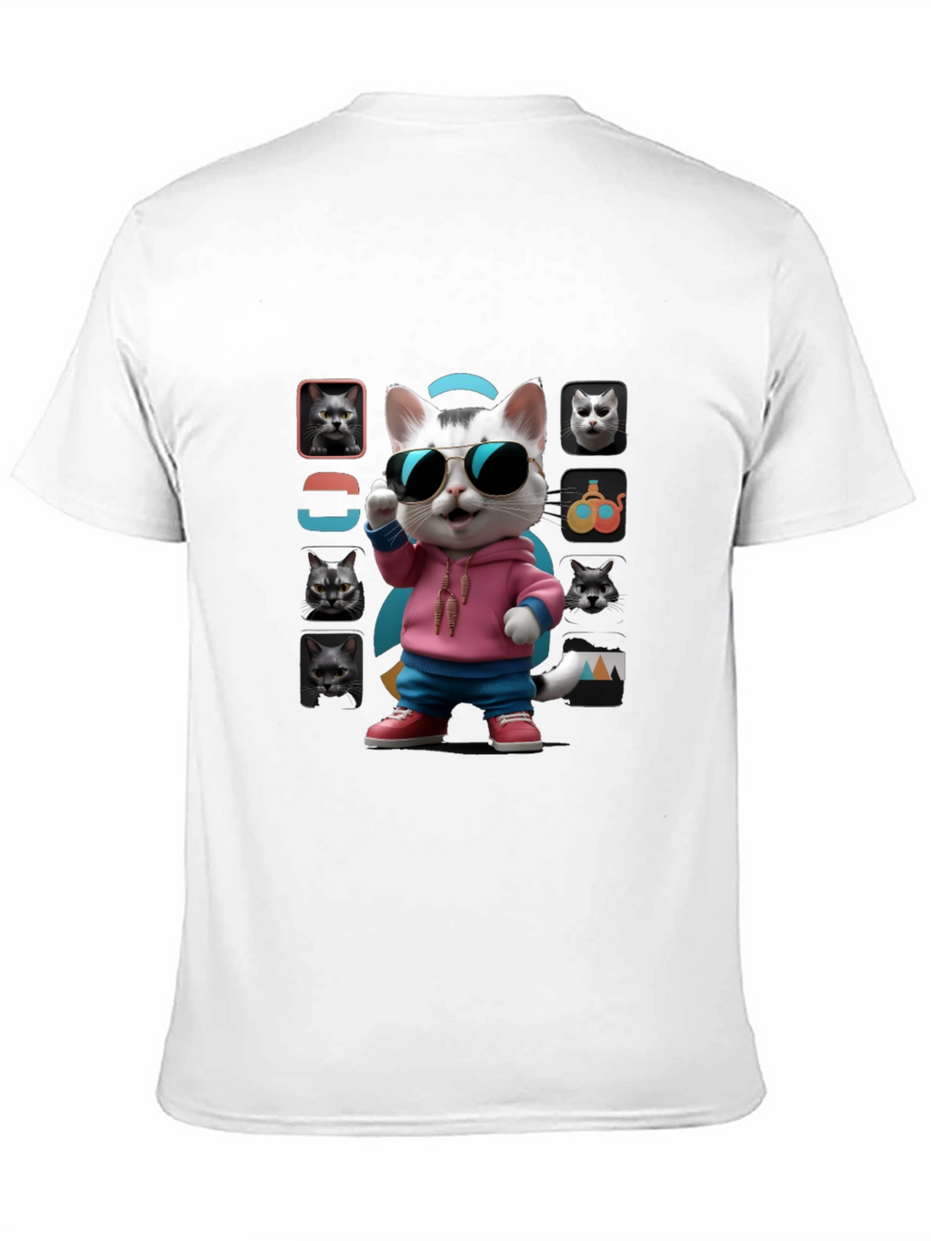 Cool Cat Graphic Tee - Unique Design