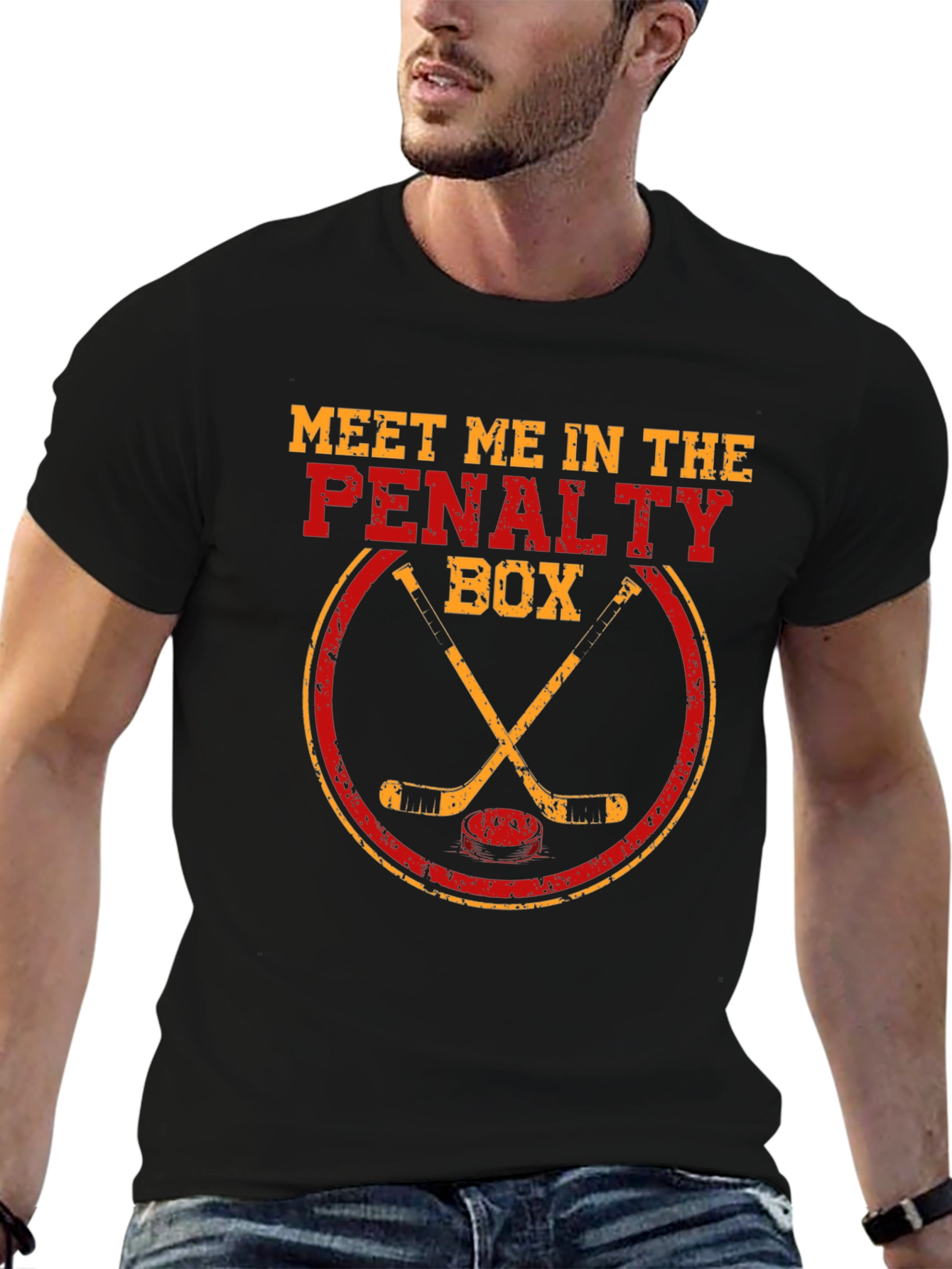 Meet Me in the Penalty Box T-Shirt - Hockey Graphic Tee