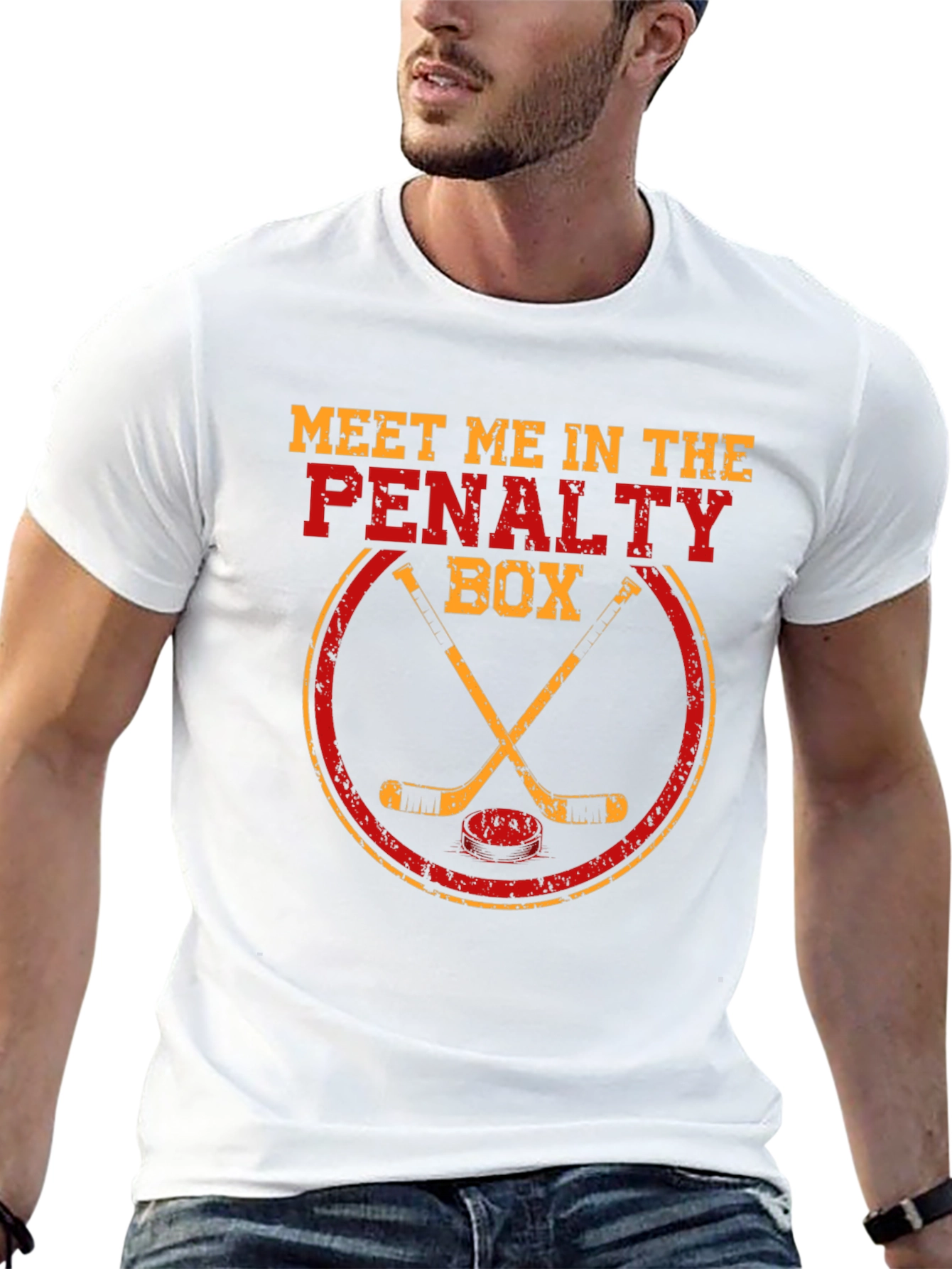 Meet Me in the Penalty Box T-Shirt - Hockey Graphic Tee