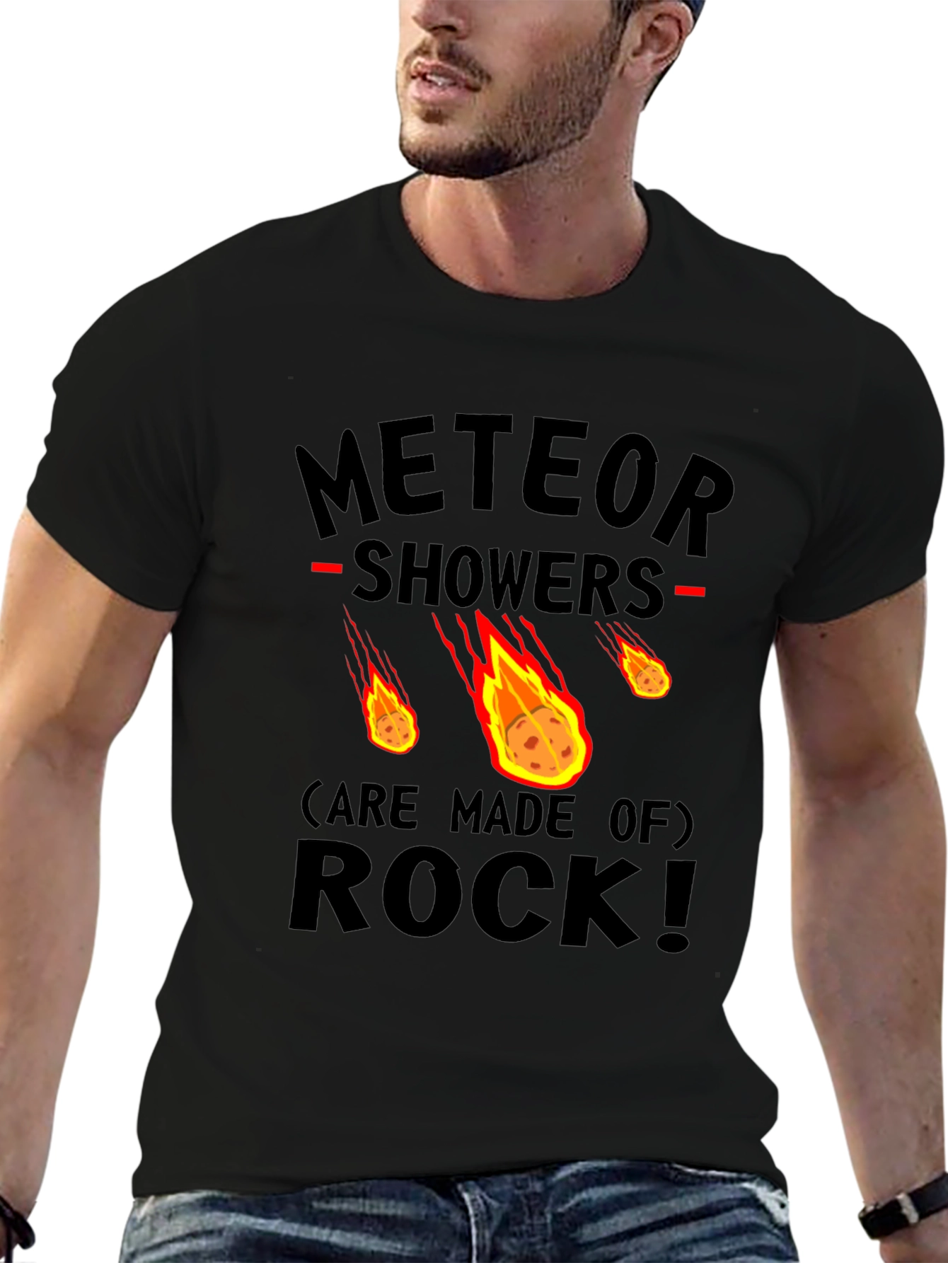 Meteor Showers Made of Rock Graphic Tee